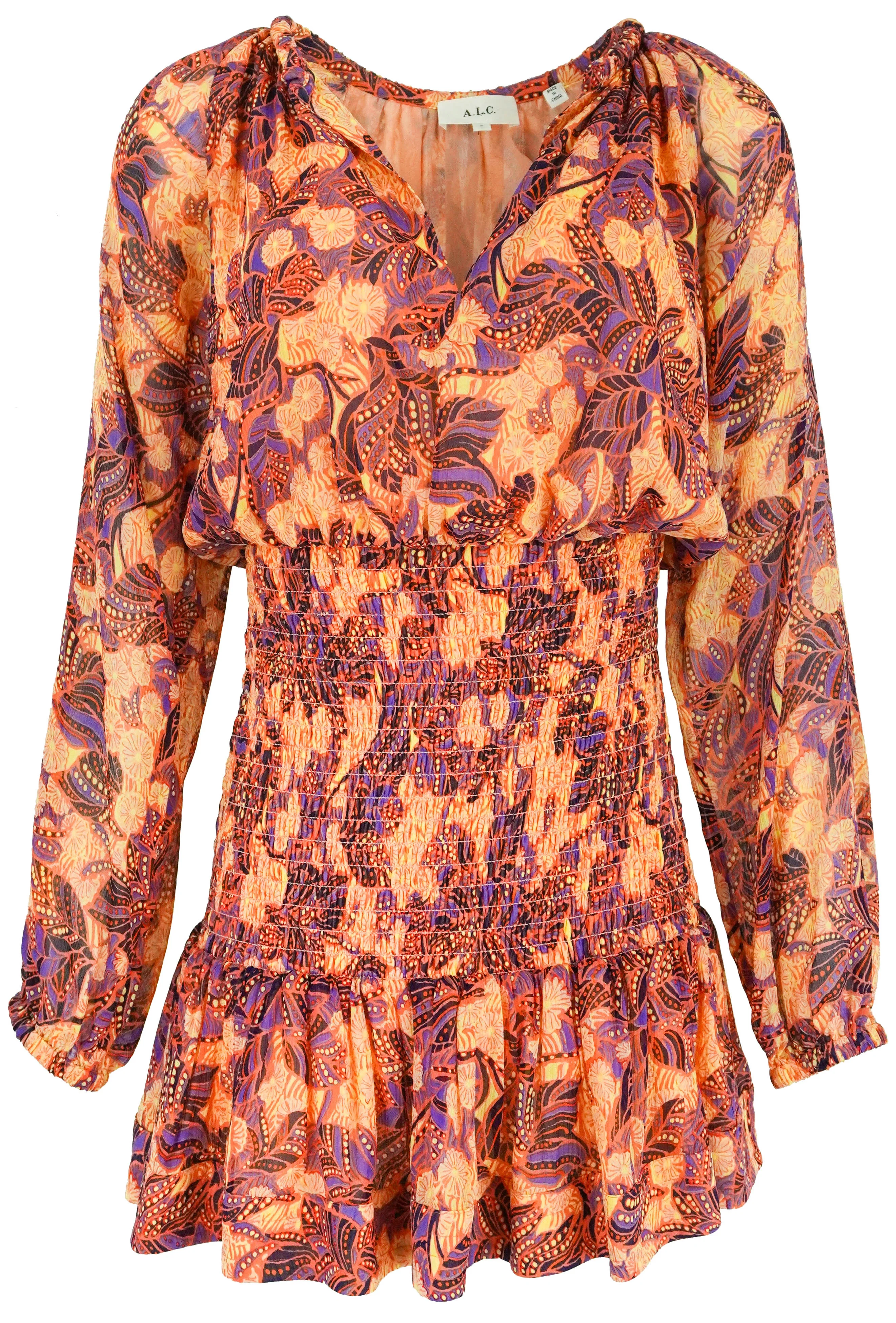 A.L.C. Callie Dress in Coral Multi