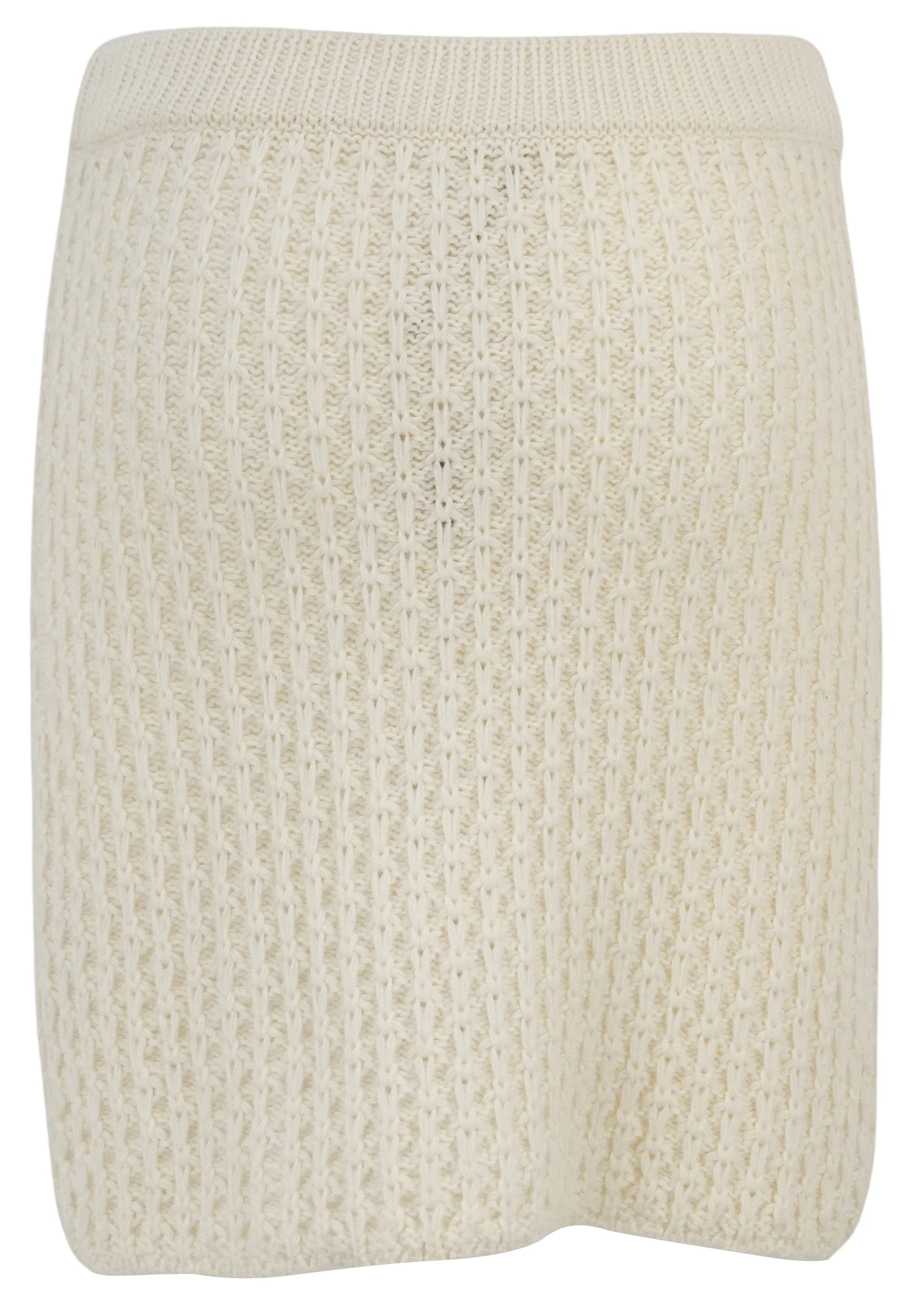 Adam Lippes Knit Cashmere Wool Mini Skirt in Off-White - Image 2