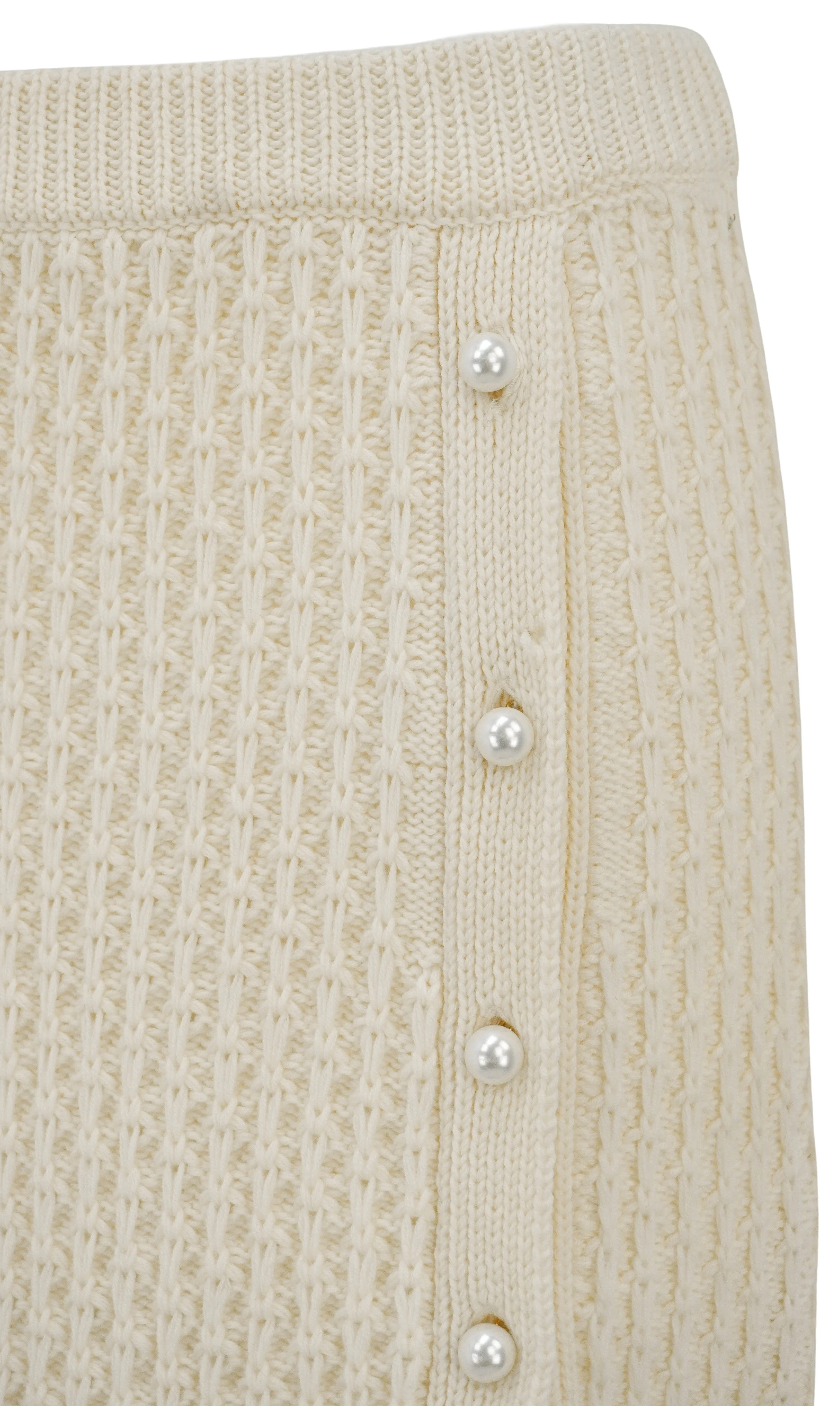 Adam Lippes Knit Cashmere Wool Mini Skirt in Off-White - Image 3