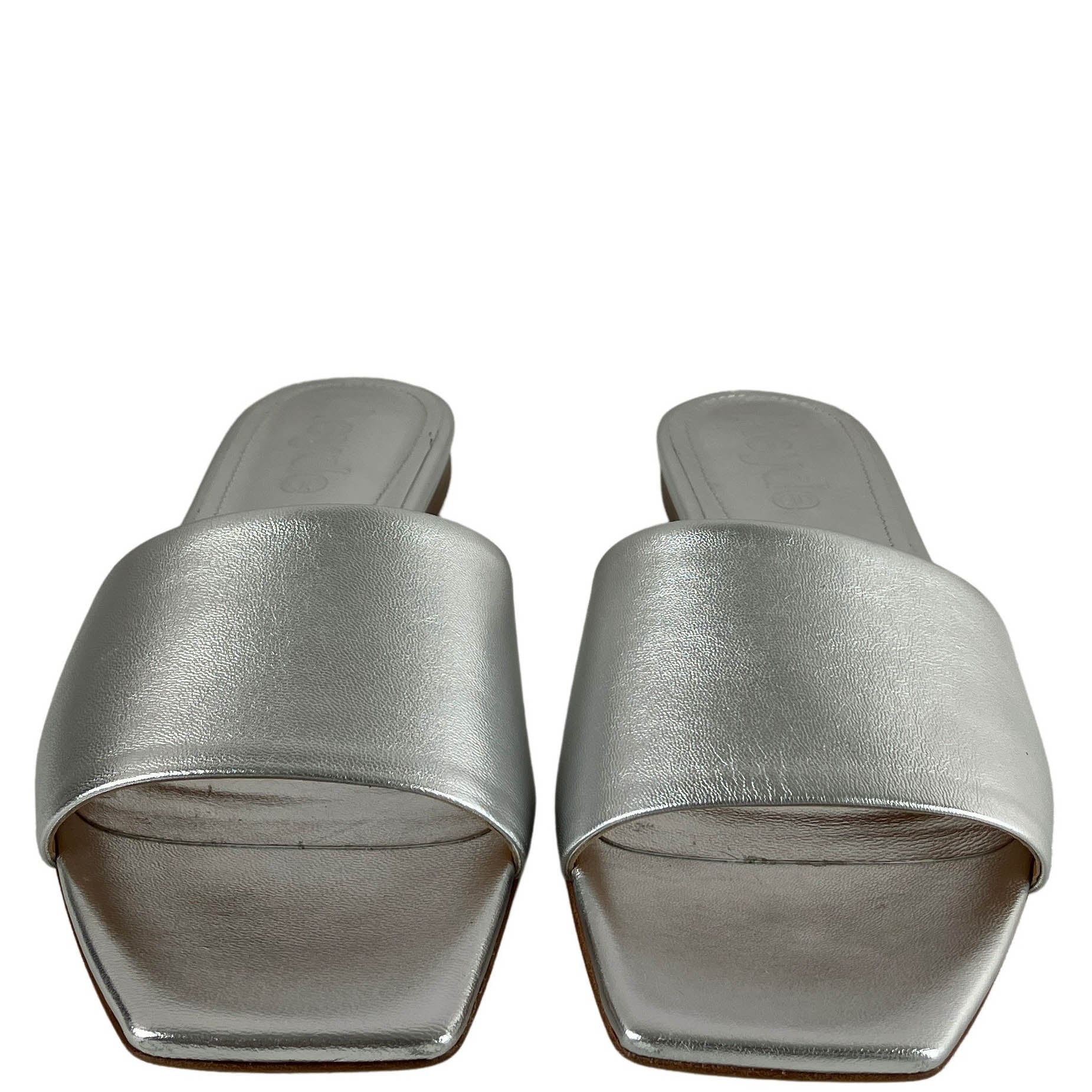Aeyde Anna Sandals in Silver - Image 4