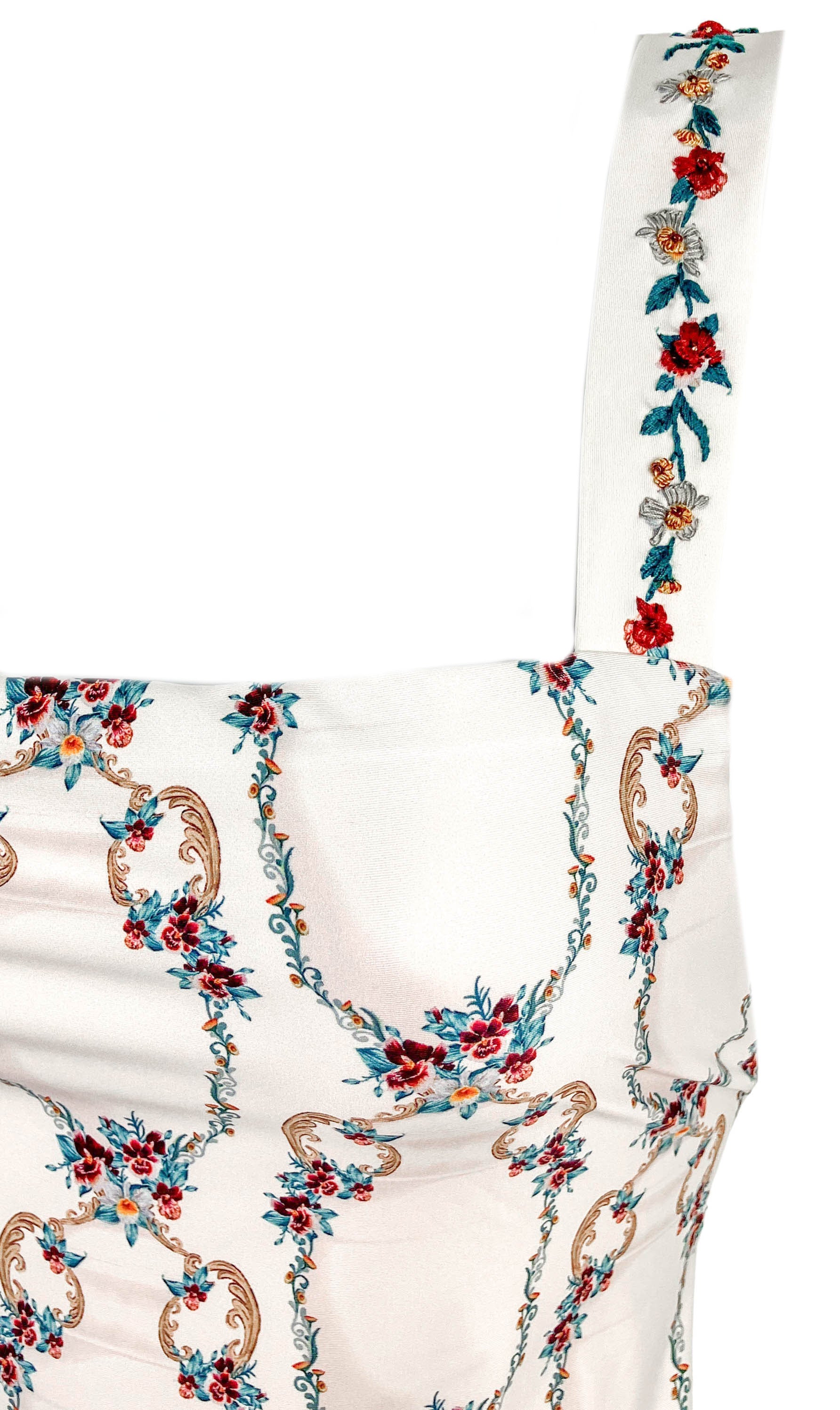 Agua by Agua Bendita Cafe Florero Swimsuit in Cream Multi - Image 3