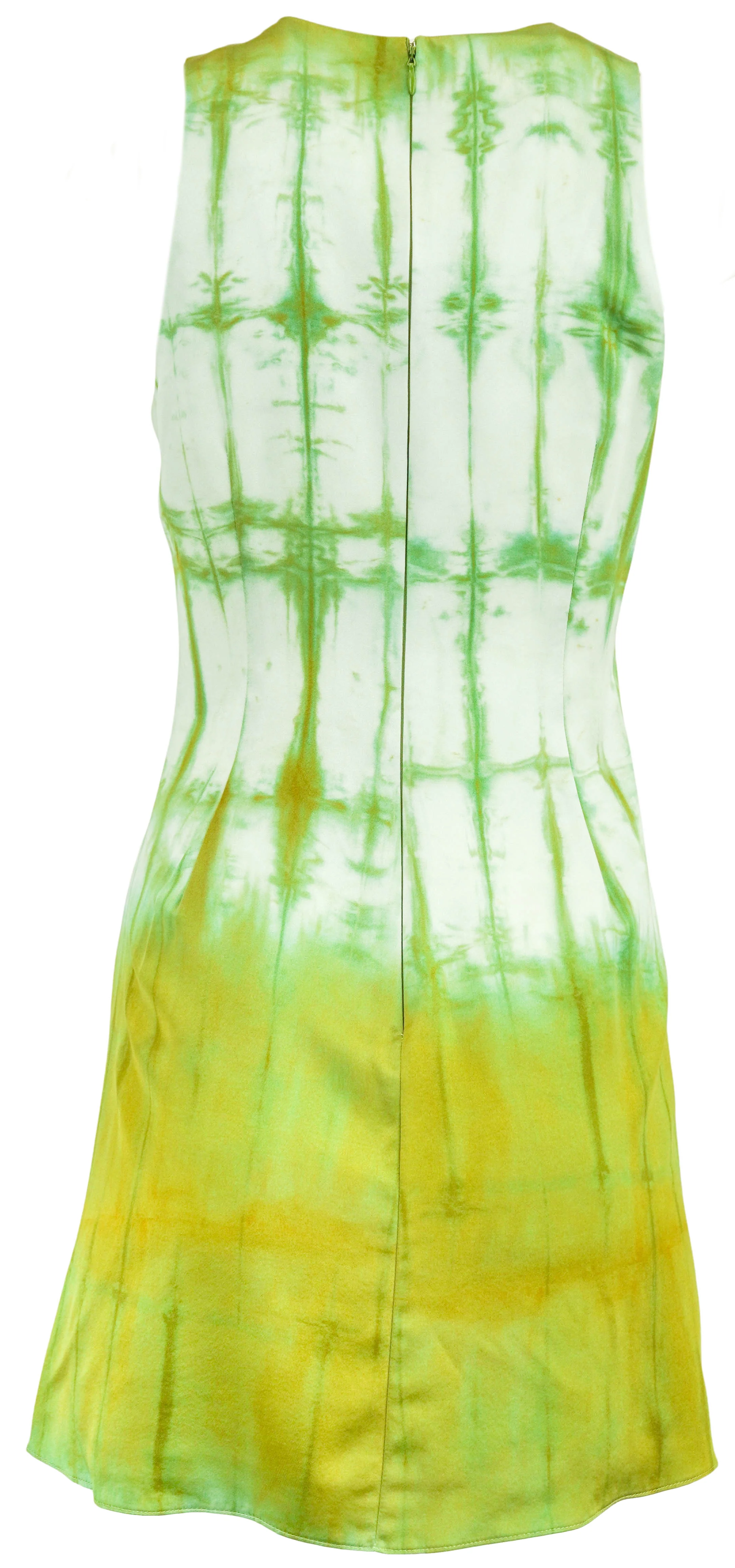 Alejandra Alonso Rojas Silk Dress in Green Shibori - Image 2