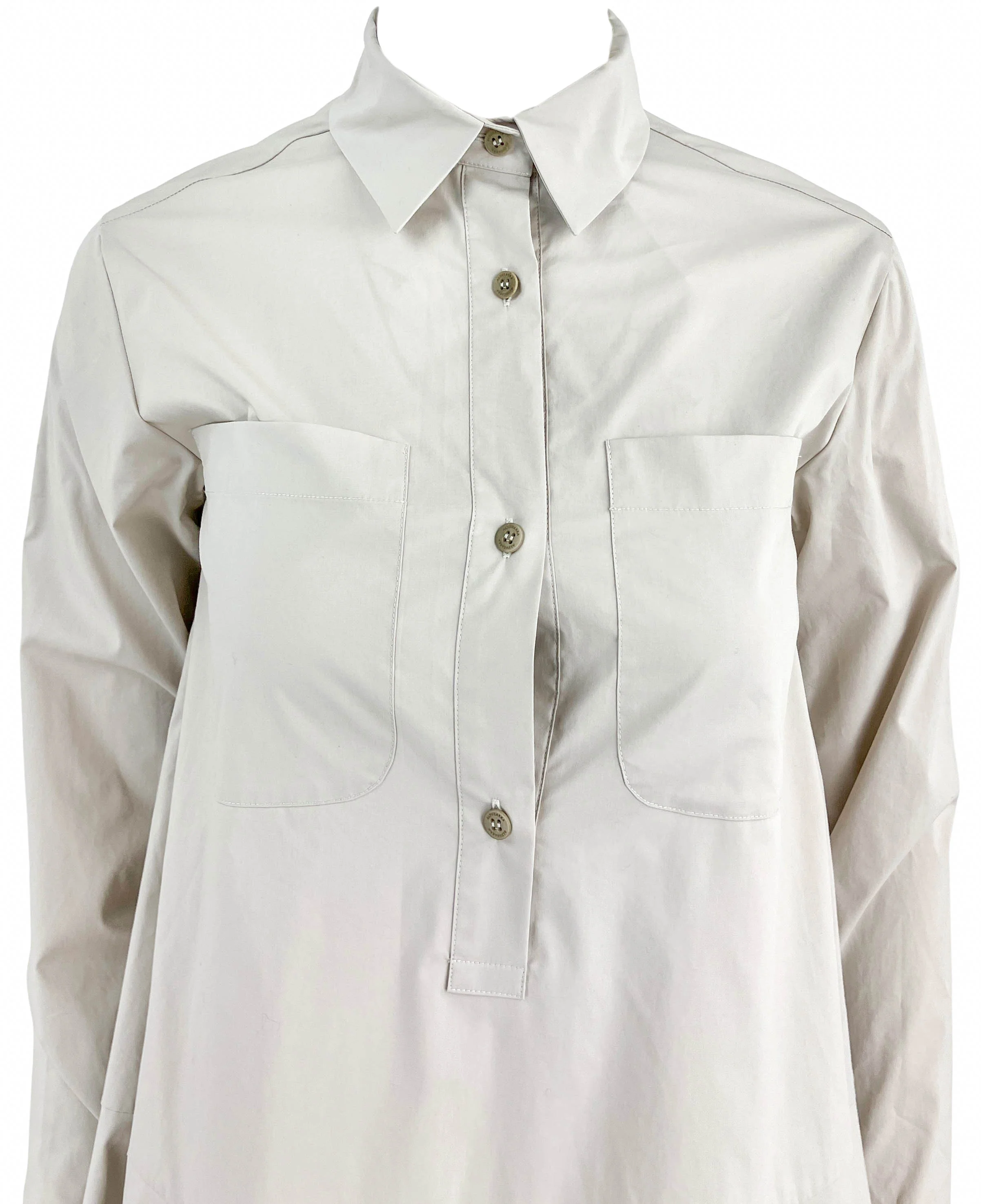Altuzarra Long Sleeve Dress in Light Beige - Image 3
