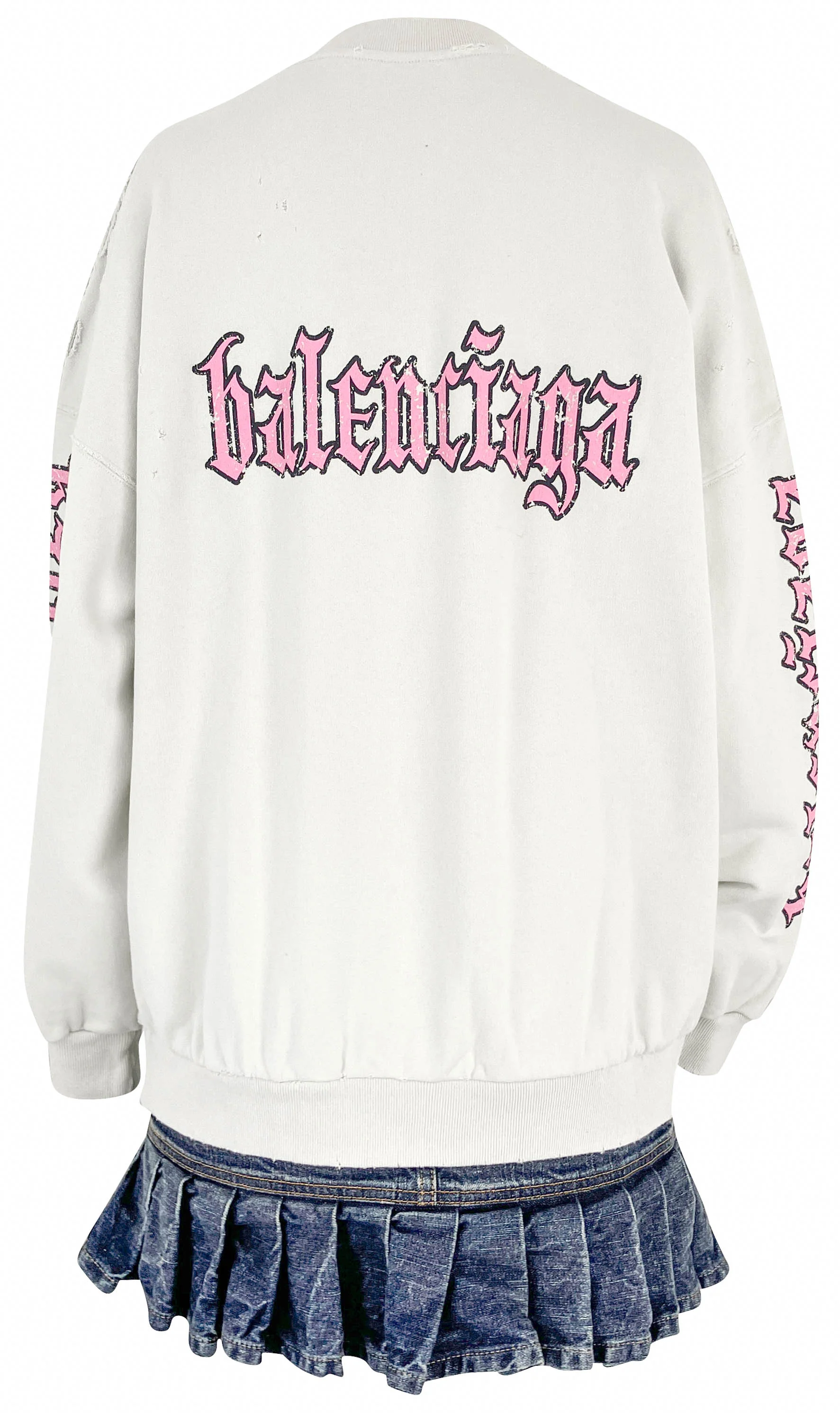 Balenciaga Hybrid Mini Dress in White - Image 3