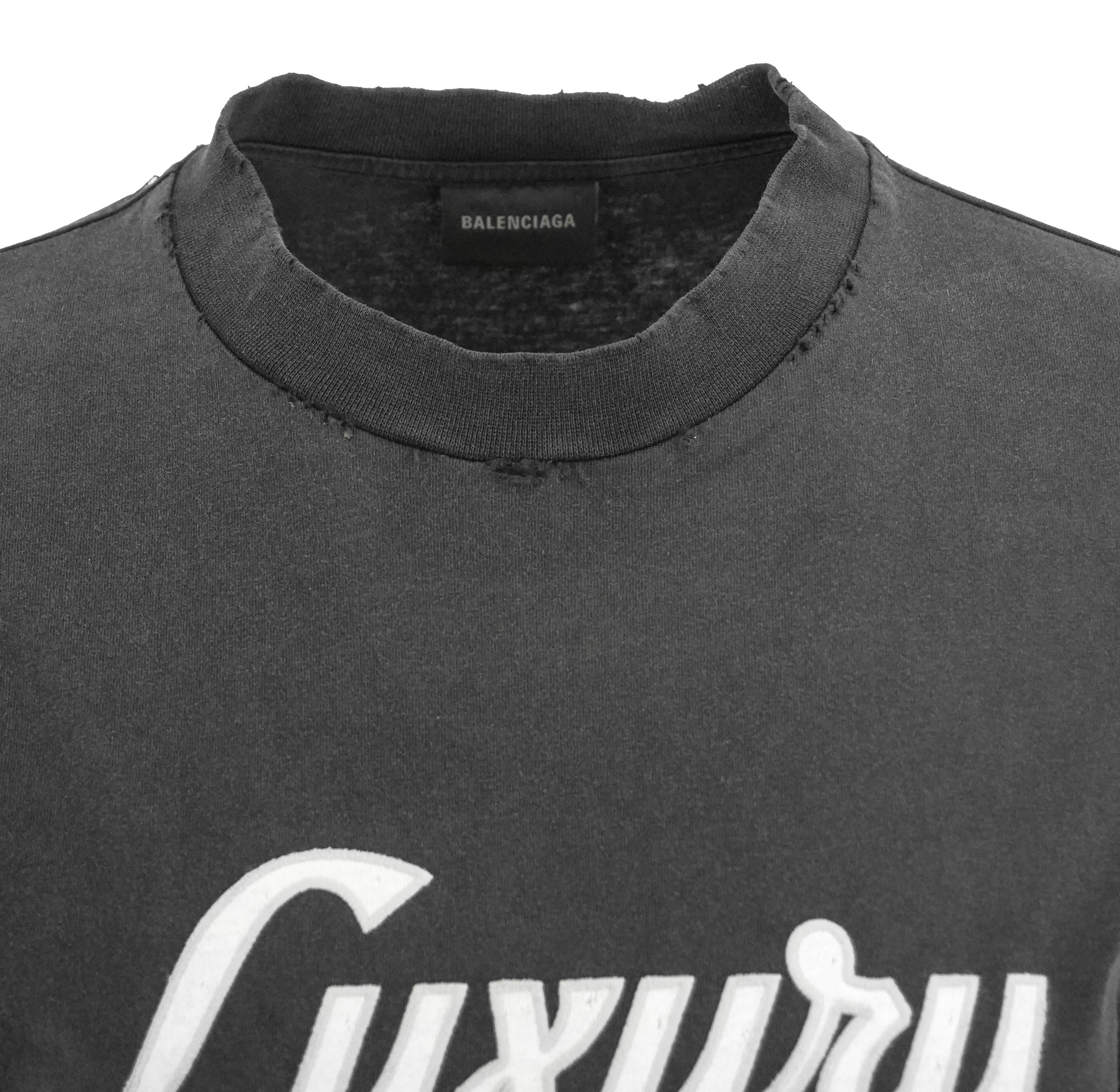 Balenciaga Luxury Script Hybrid T-Shirt Cargo Dress in Black - Image 3