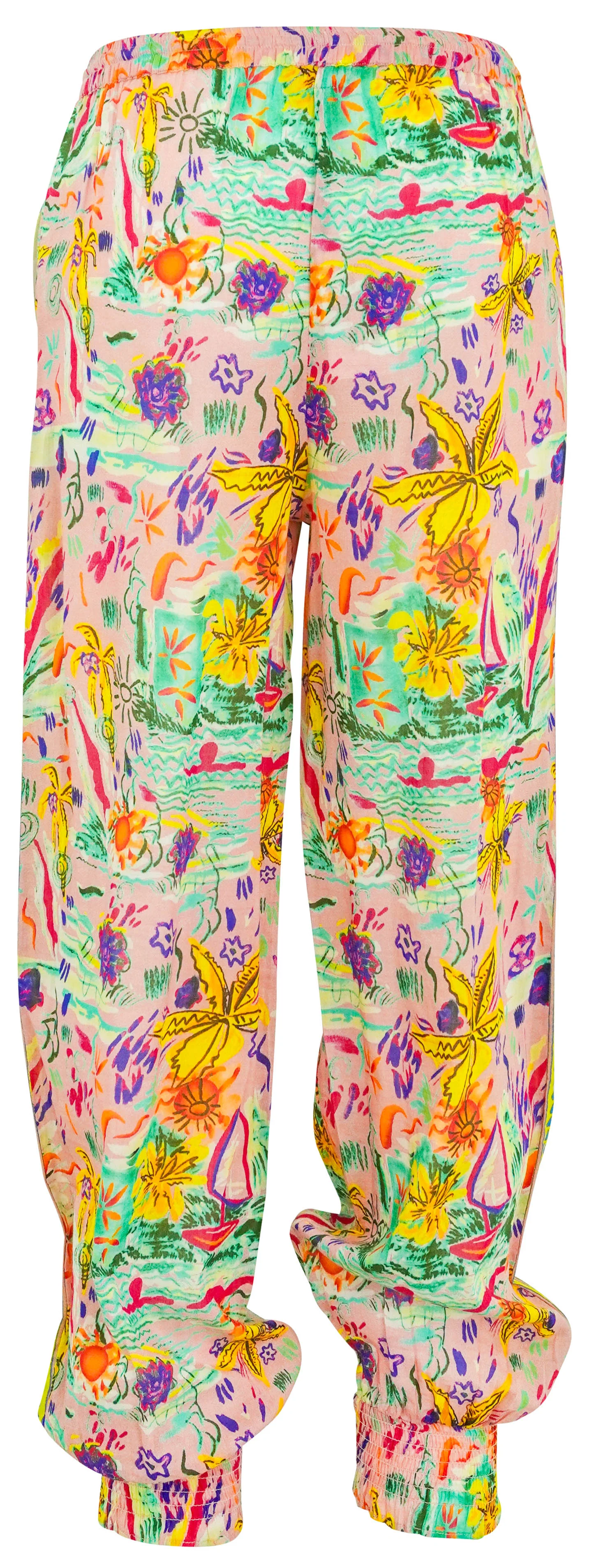 Bell Harem Pants in Pink Multi - Image 3