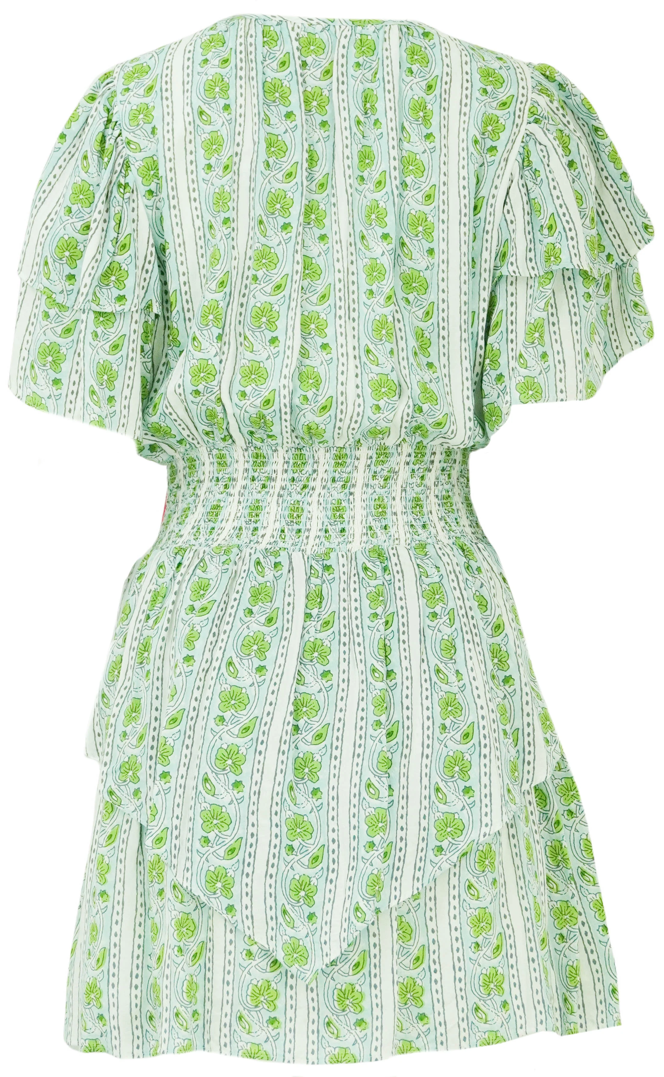 Bell Julie Printed Mini Dress in Green Multi - Image 2
