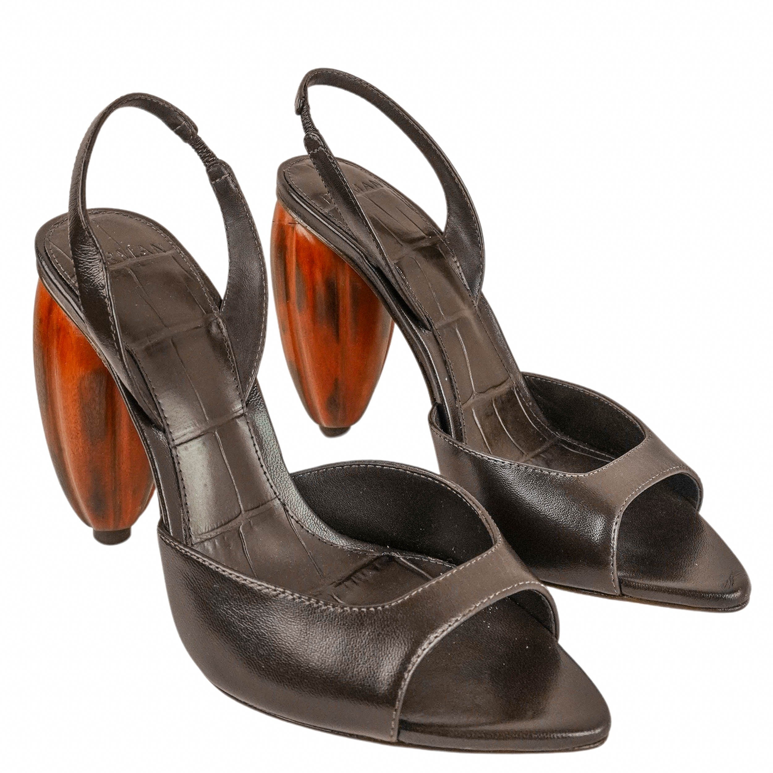 Birman Cacau Sandals in Dark Brown - Image 3