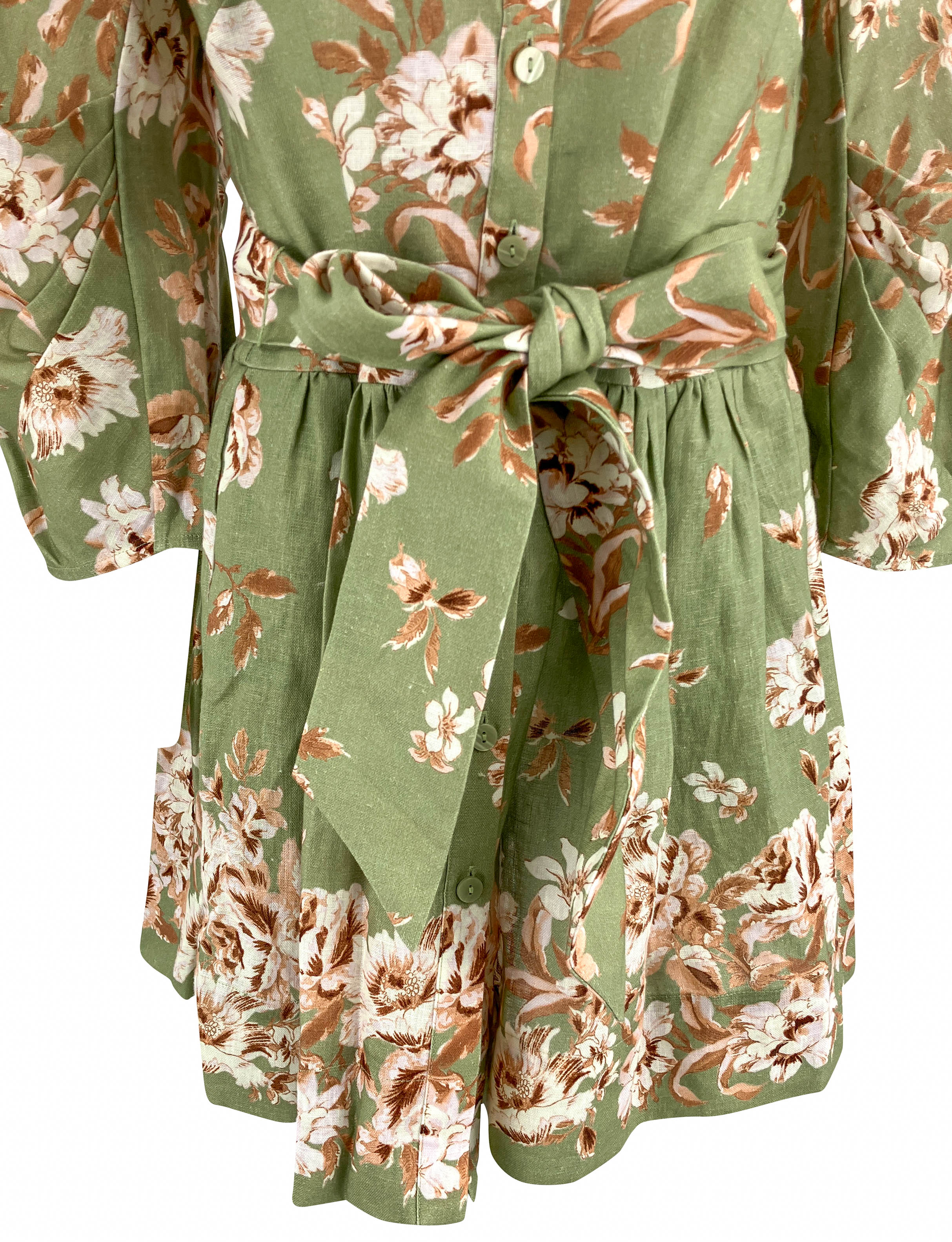Cara Cara Raya Mini Dress in Sage - Image 3