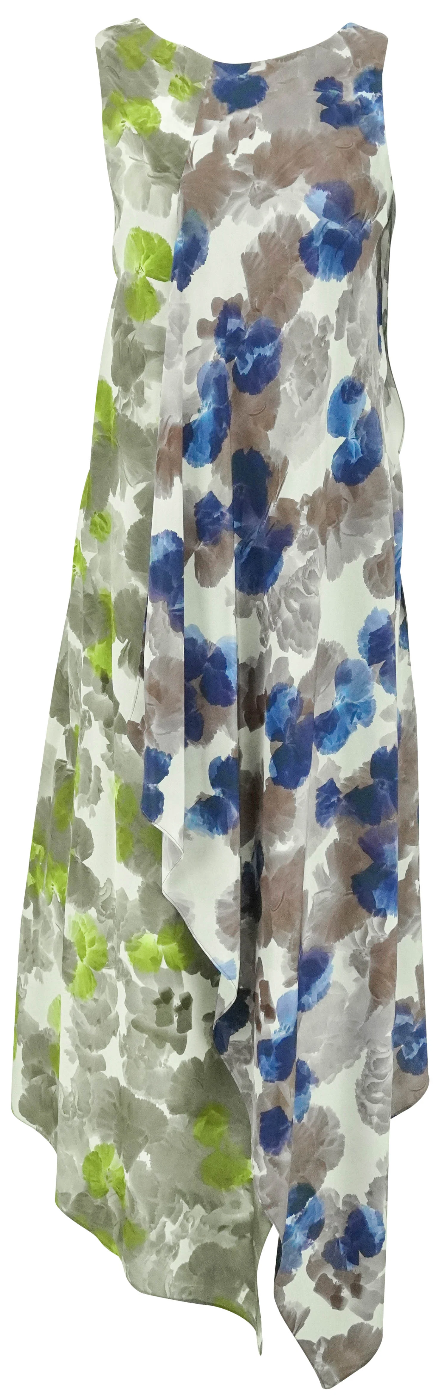 Christian Wijnants Danuwa Dress in Yellow/Brown/Blue Hibiscus