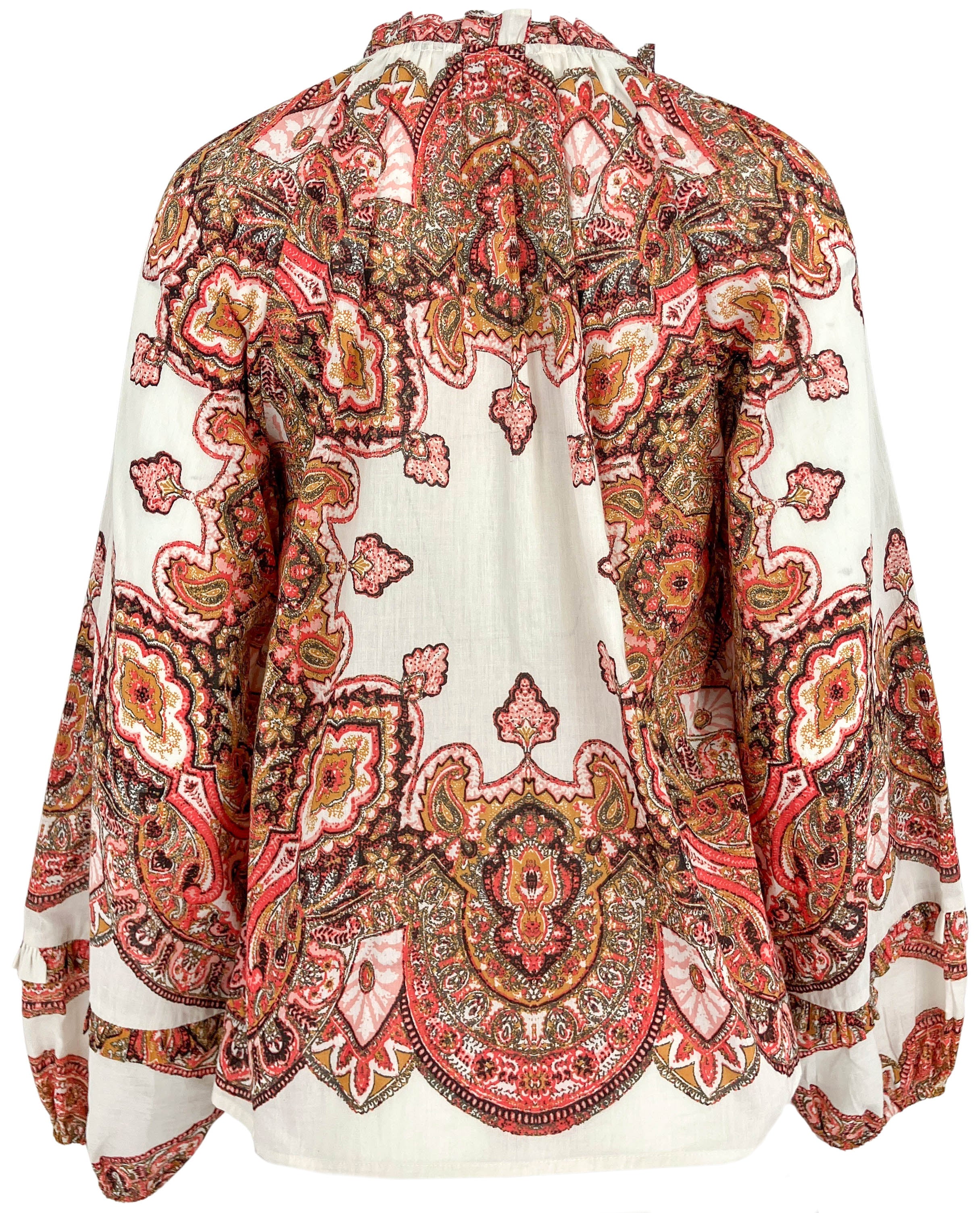 Cleobella Alicia Blouse in Coral Paisley - Image 2