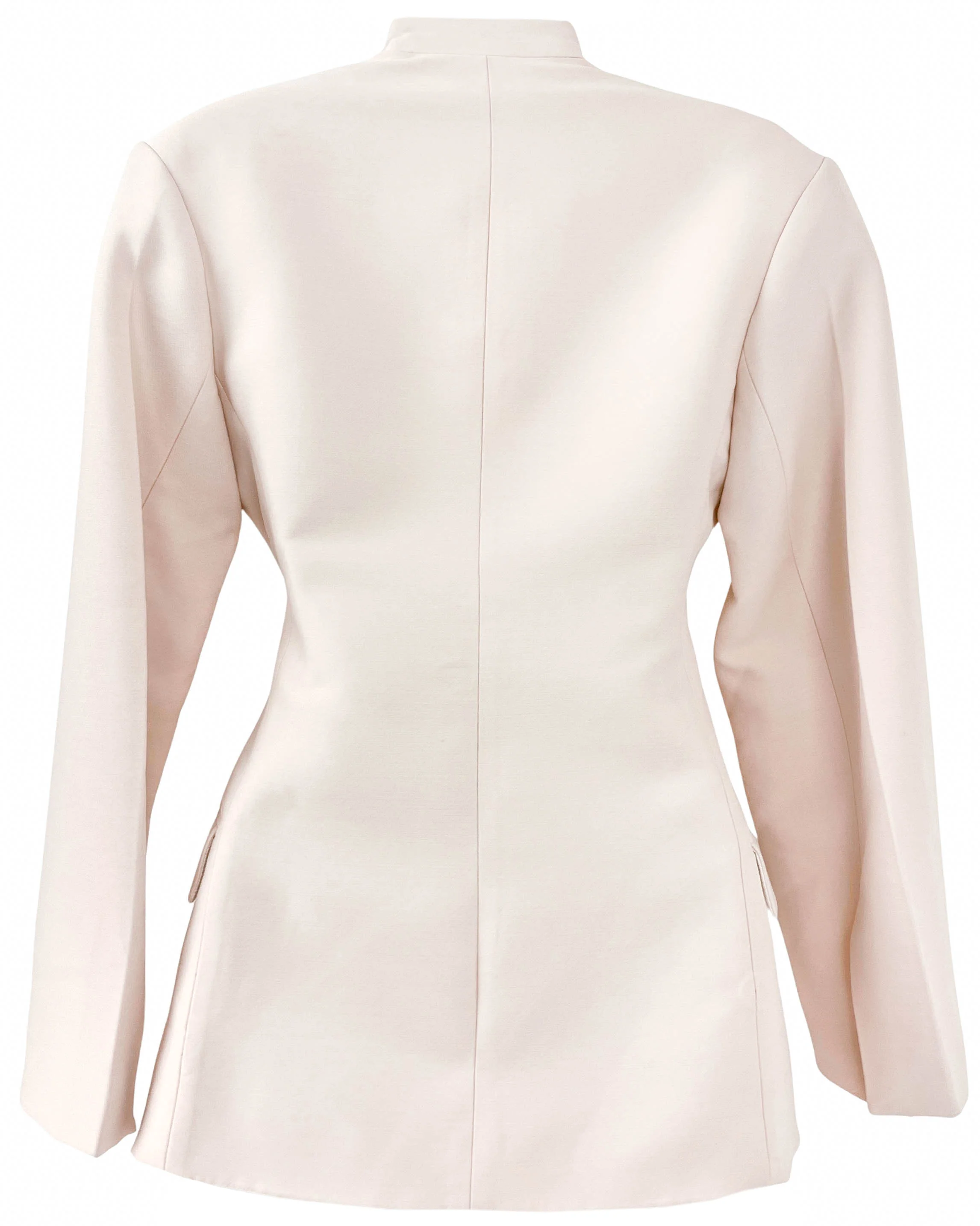 Co Sculptural Collarless Jacket in Light Pale Pink - Image 2