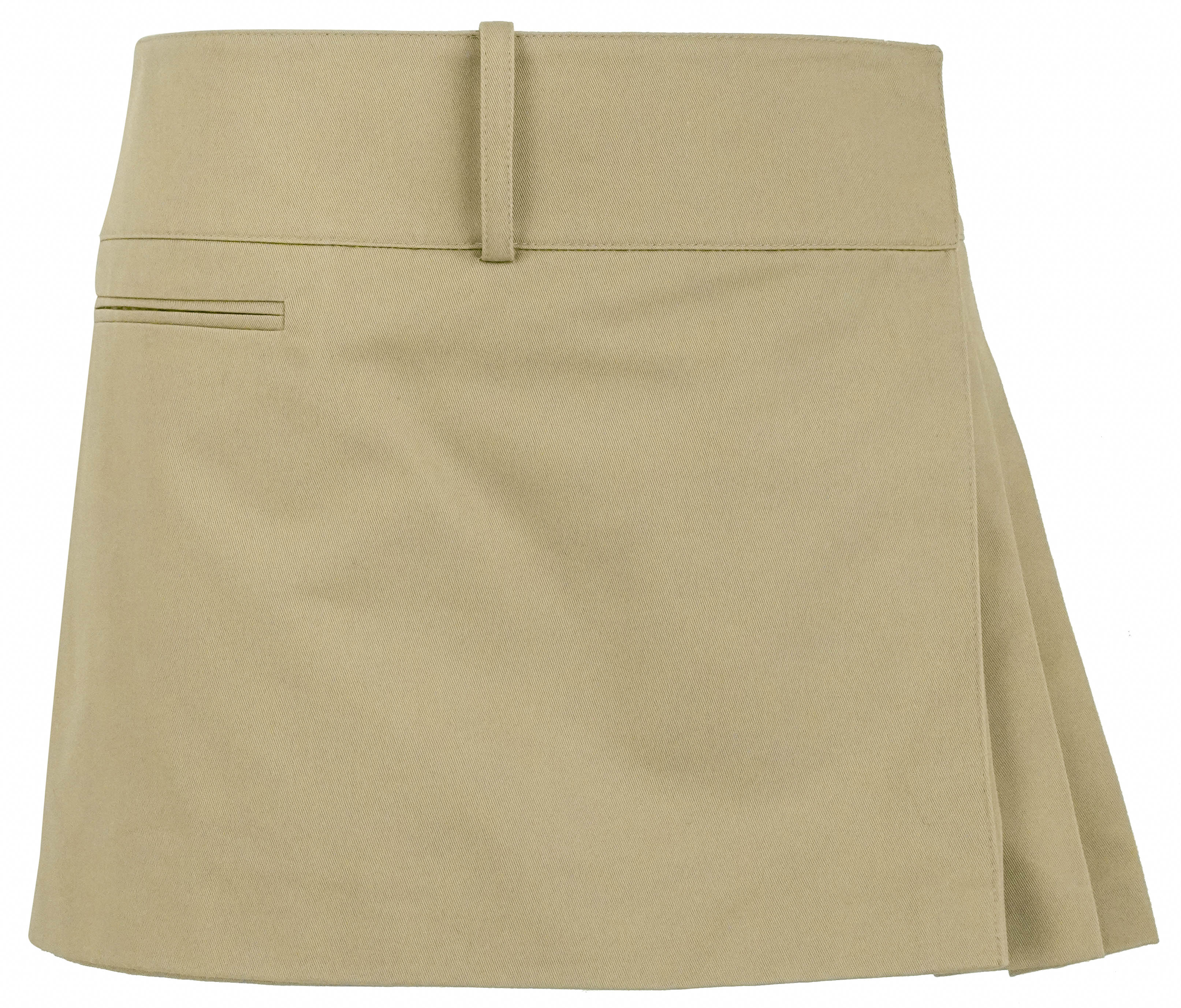 Courreges Pleated Mini Skirt in Beige