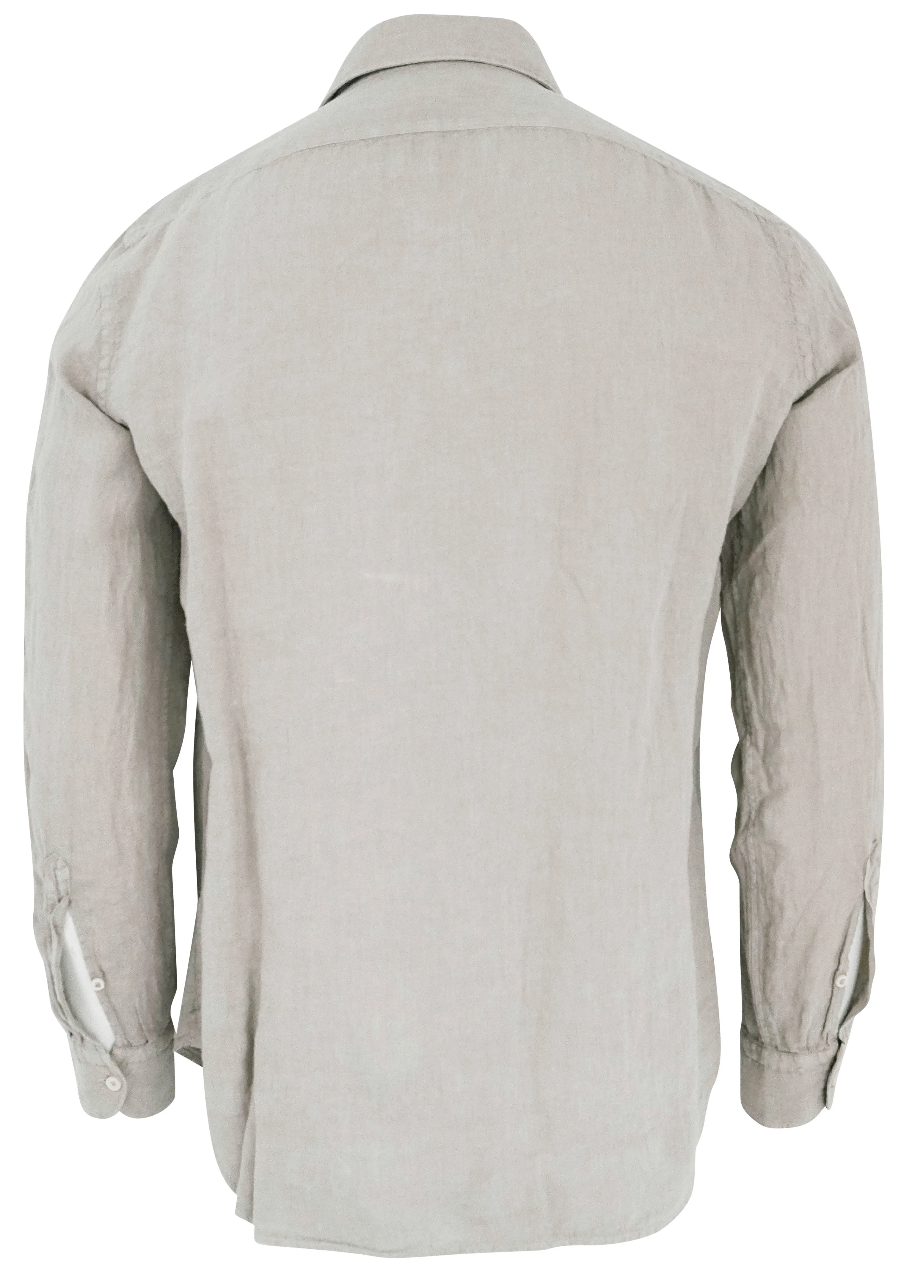 Sonrisa Linen Button Down in Dark Beige - Image 2