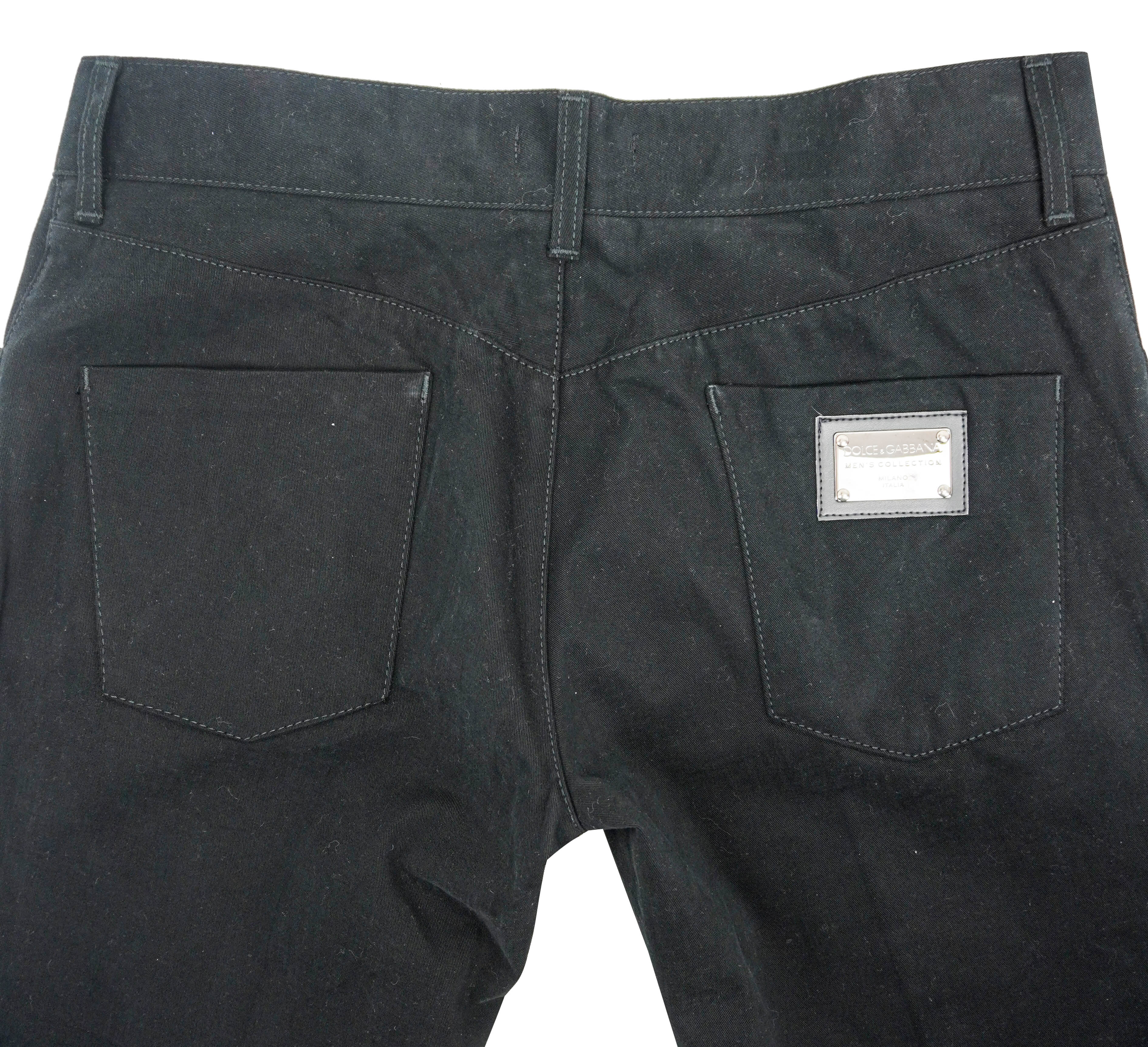 Dolce & Gabbana Patch Detail Pants in Black and Brown - Image 4