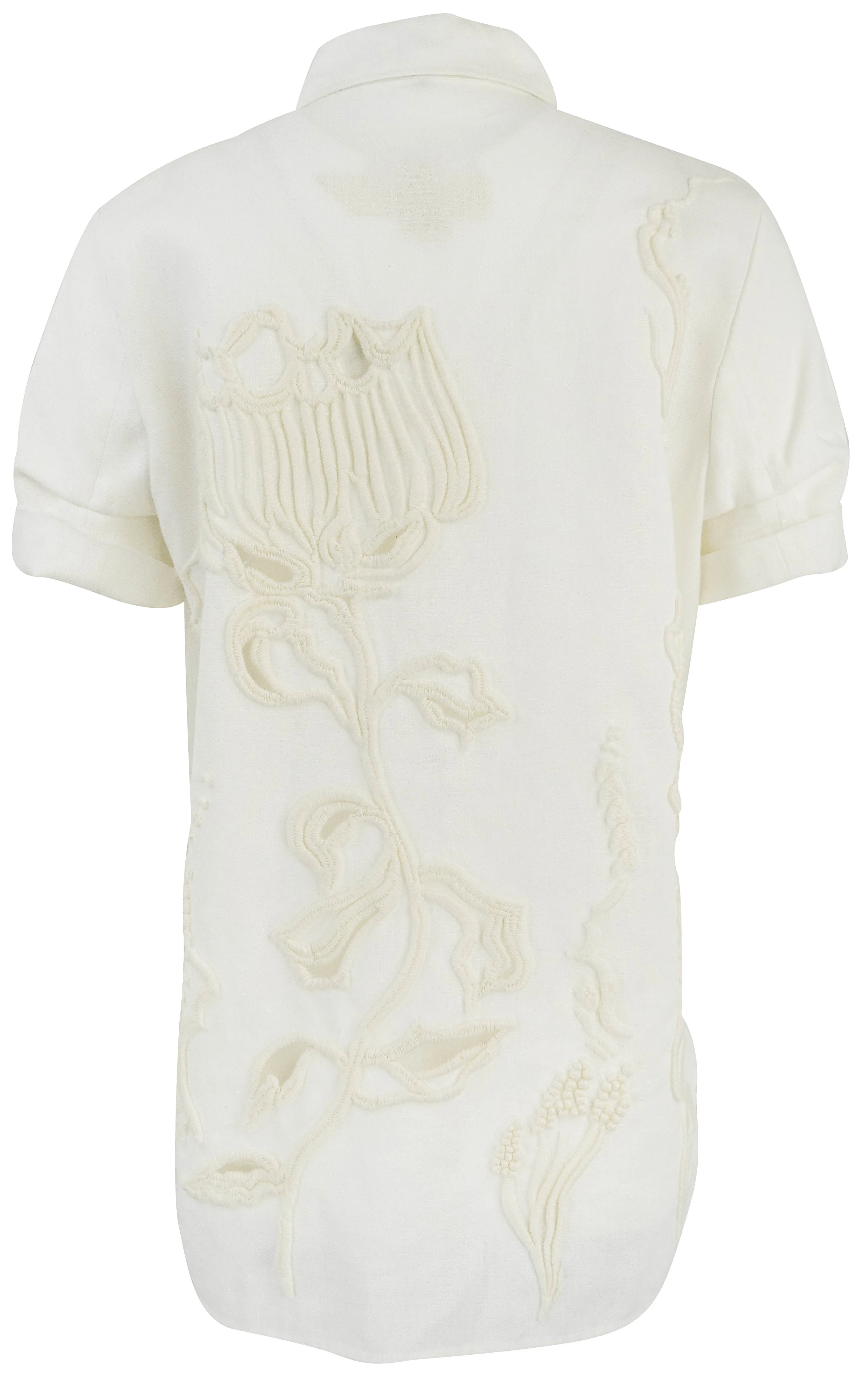 Dorothee Schumacher Embroidered Linen Blouse in White - Image 2