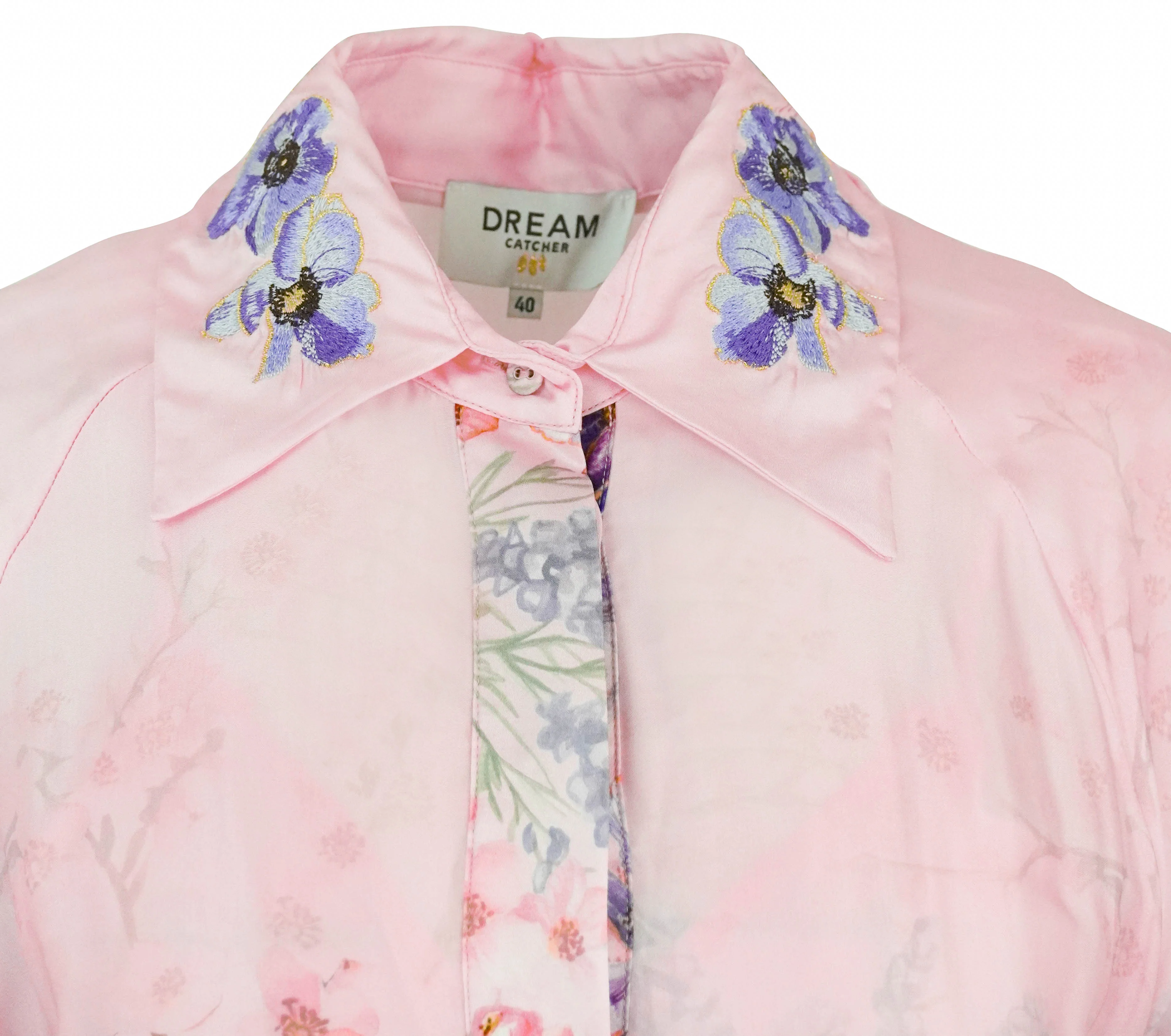Dream Catcher Floral Print Mini Dress in Pink - Image 3