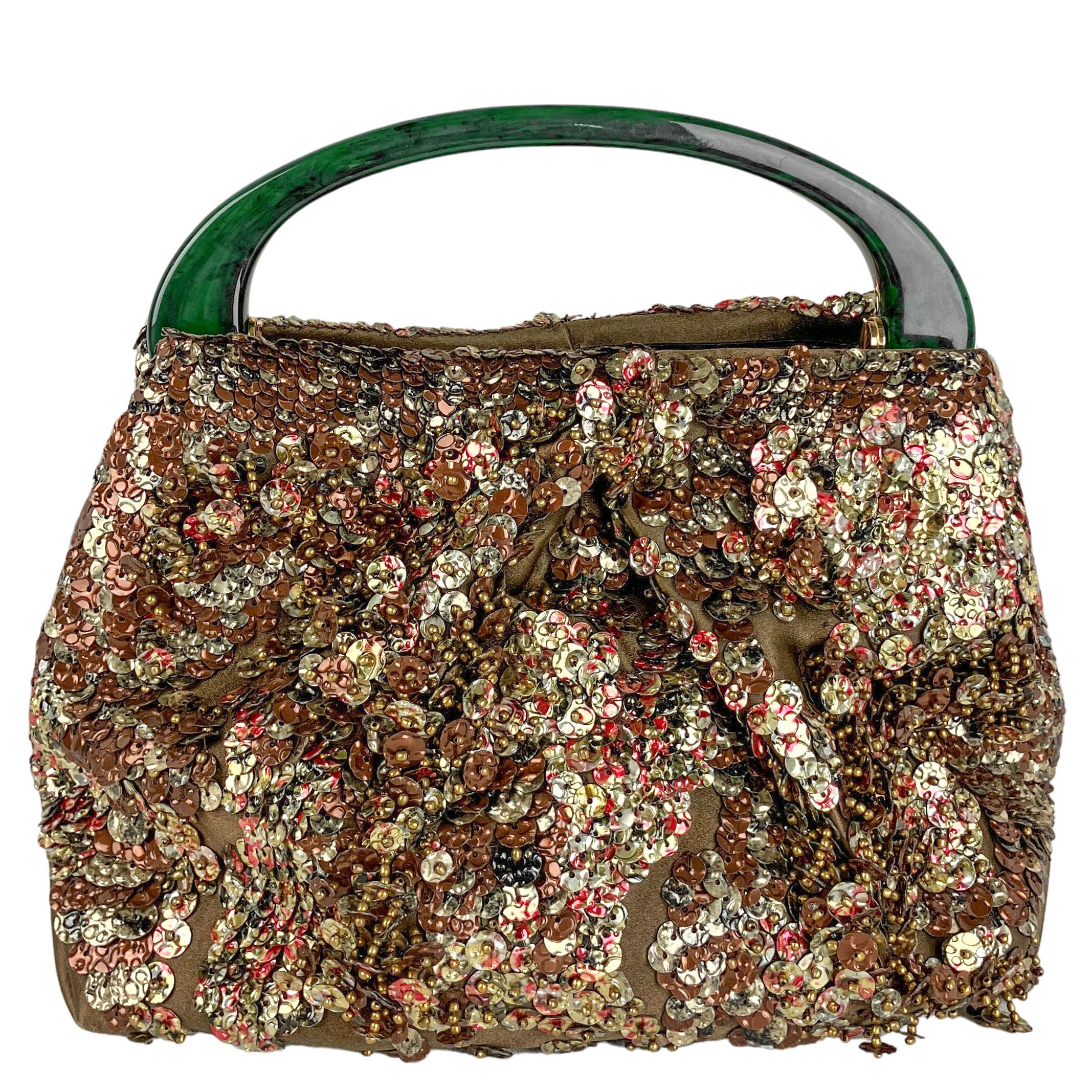 Dries Van Noten Embellished Bag in Bronze Multi - Image 2