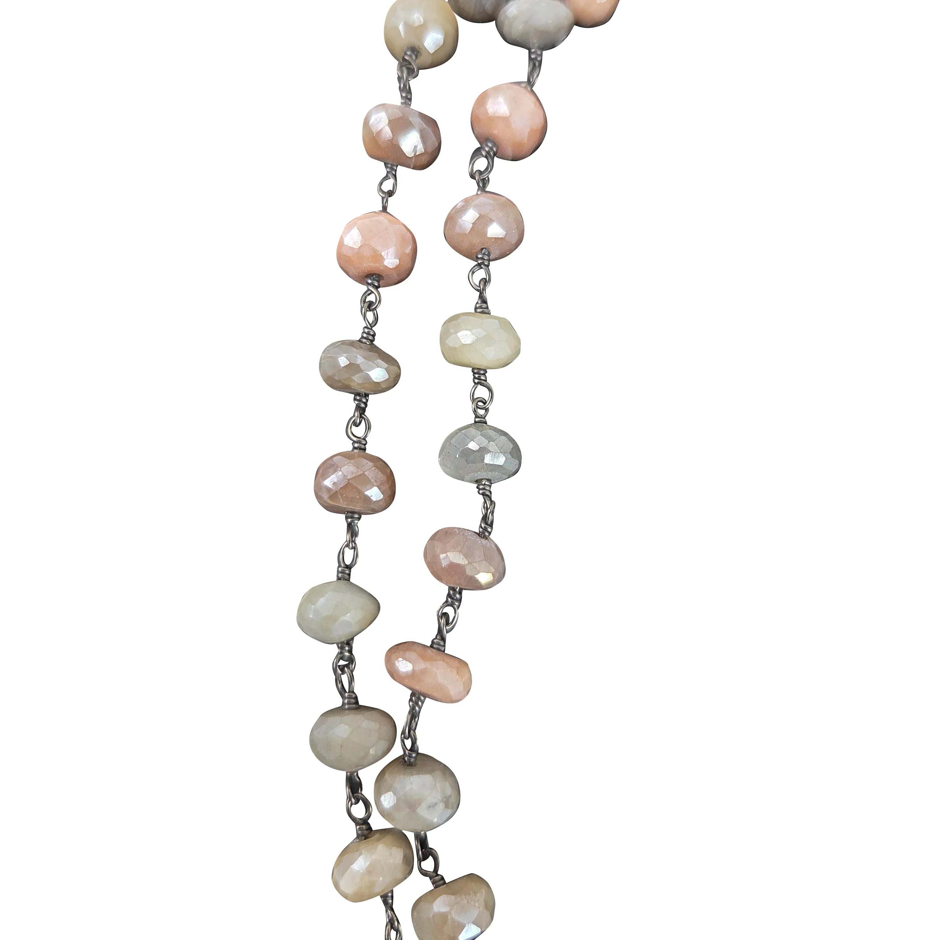 Ela Rae Diana Grand Necklace in Pink Moonstone - Image 3
