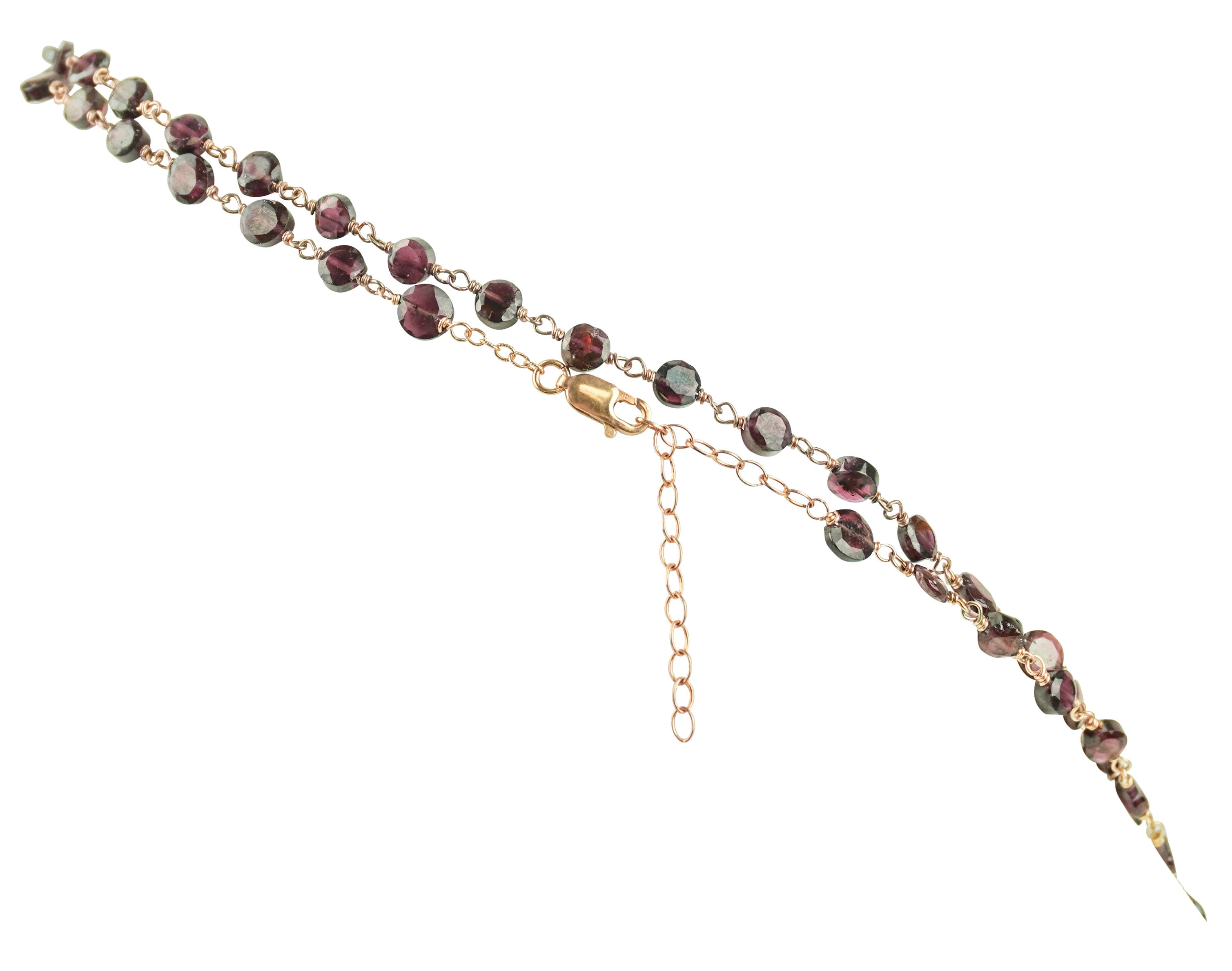 Ela Rae Diana Necklace in Garnet - Image 3