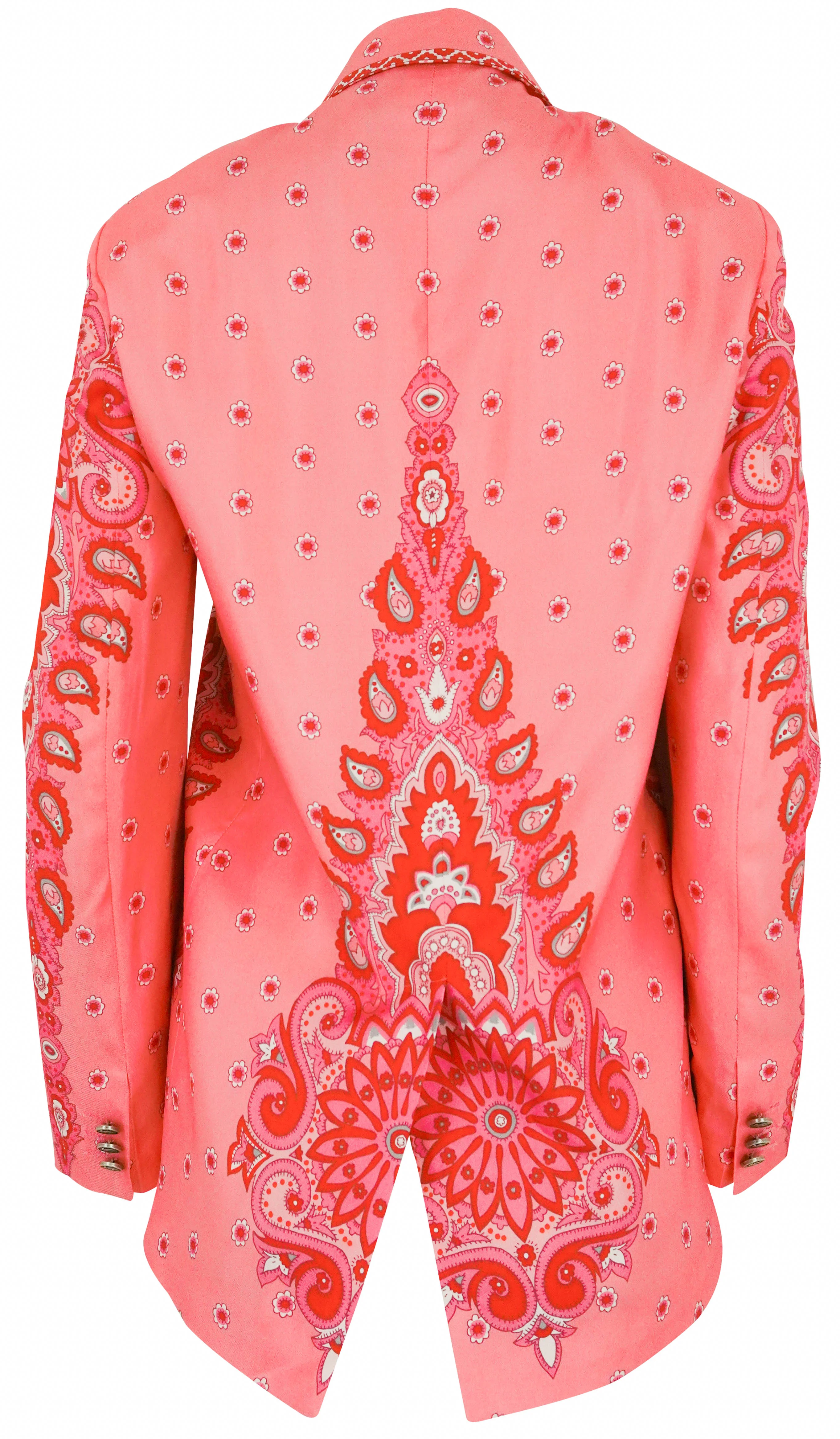 Etro Medallion Silk Twill Single Breasted Jacket in Pink - Image 2