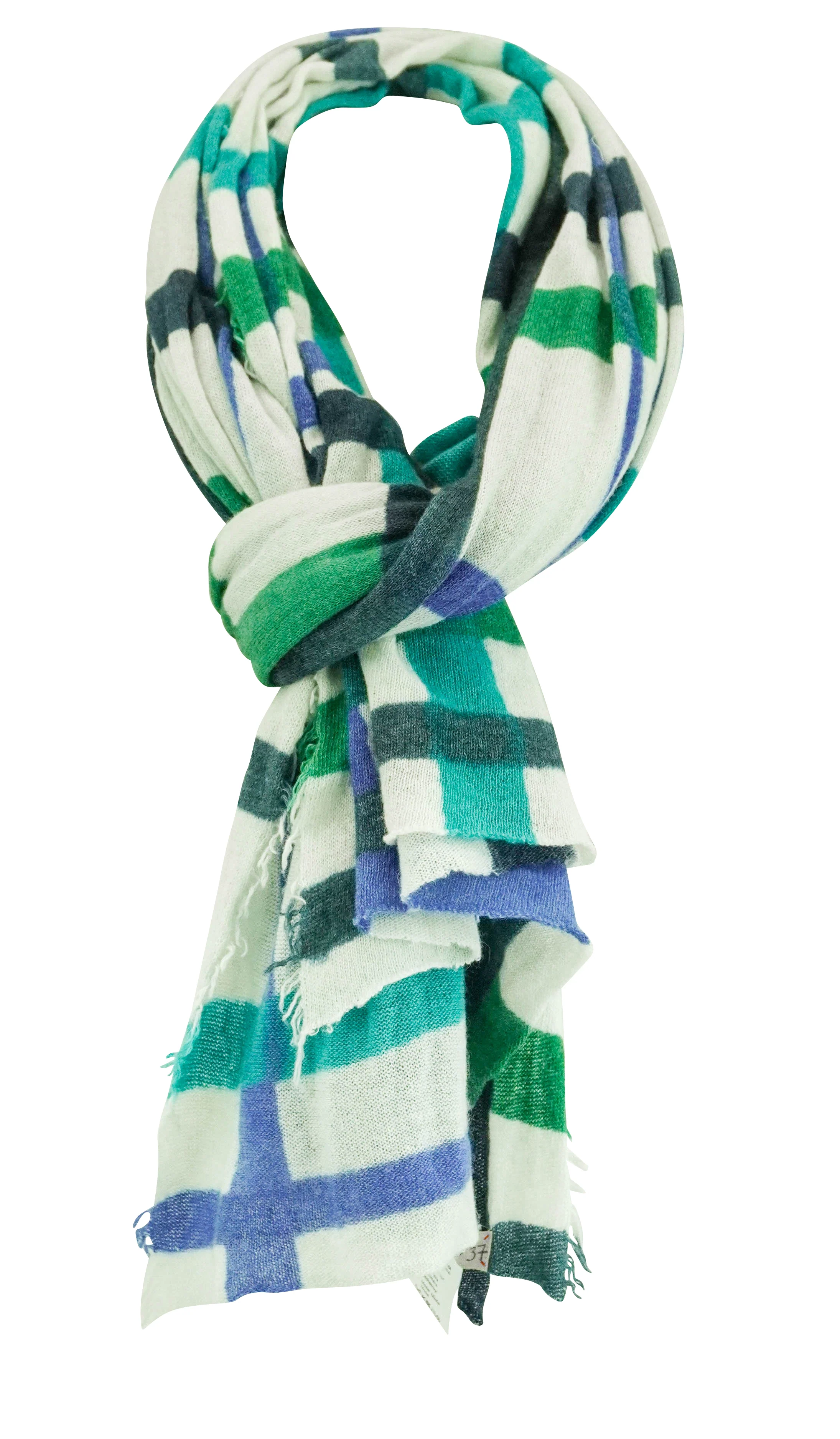 Faliero Sarti Juny Scarf in Blue/Green Plaid