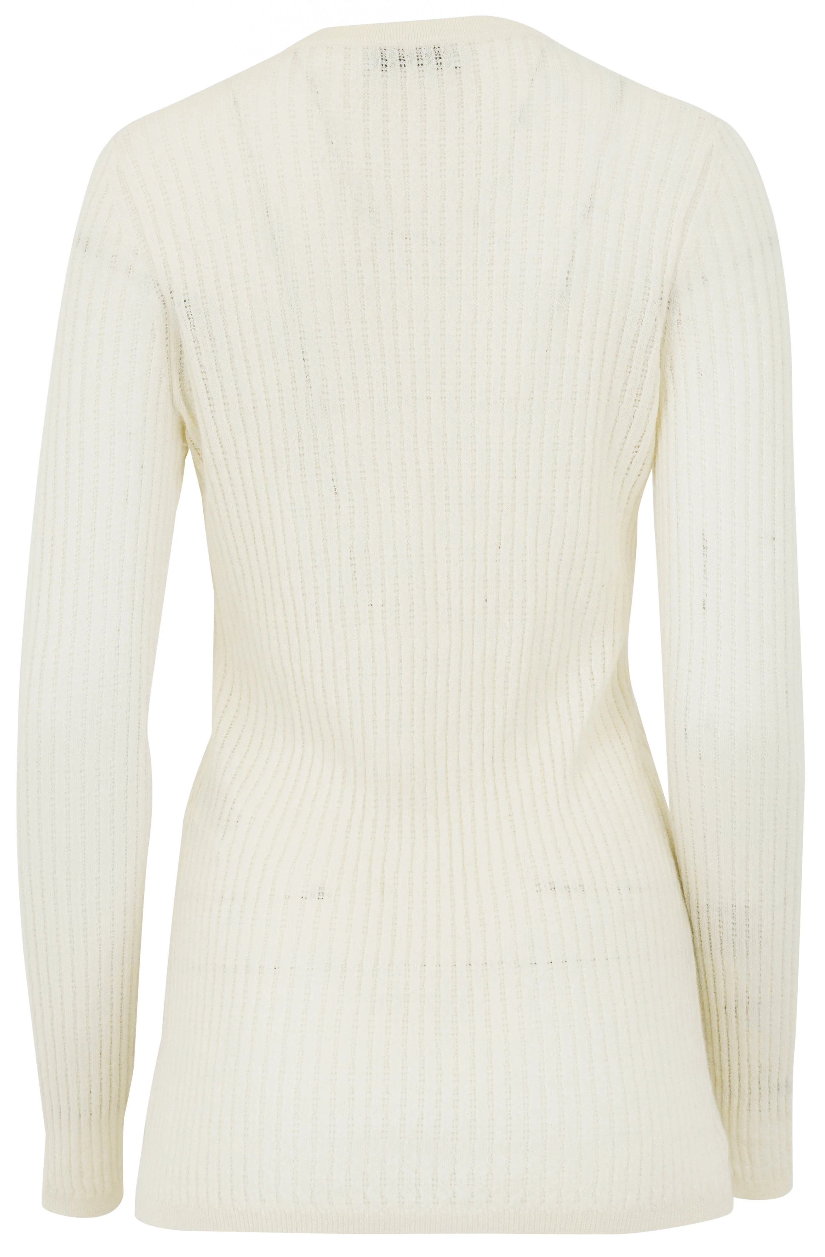 Gabriela Hearst Emma Pointnelle Cardigan in Off White - Image 2