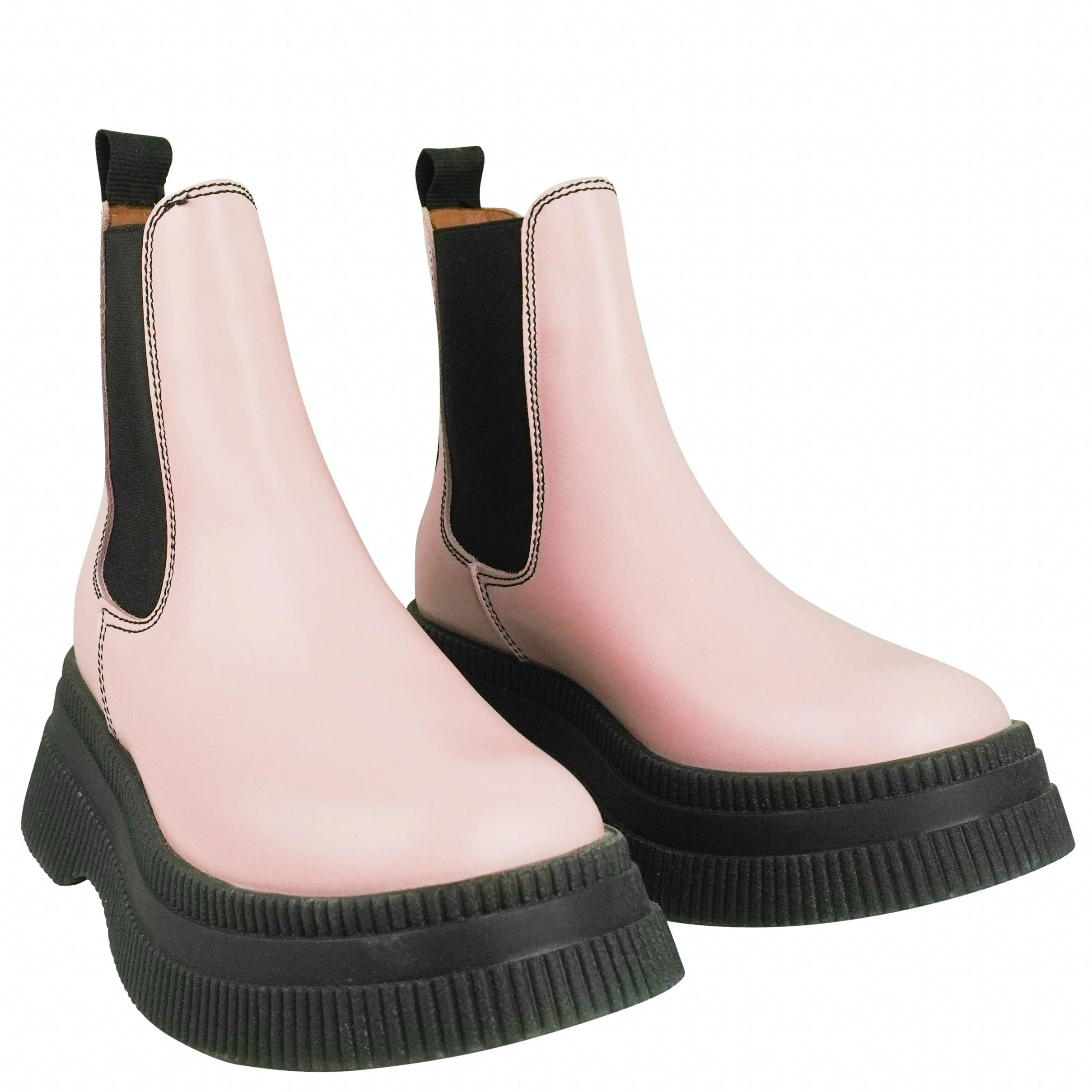 Ganni Creeper Boots in Pale Lilac - Image 3
