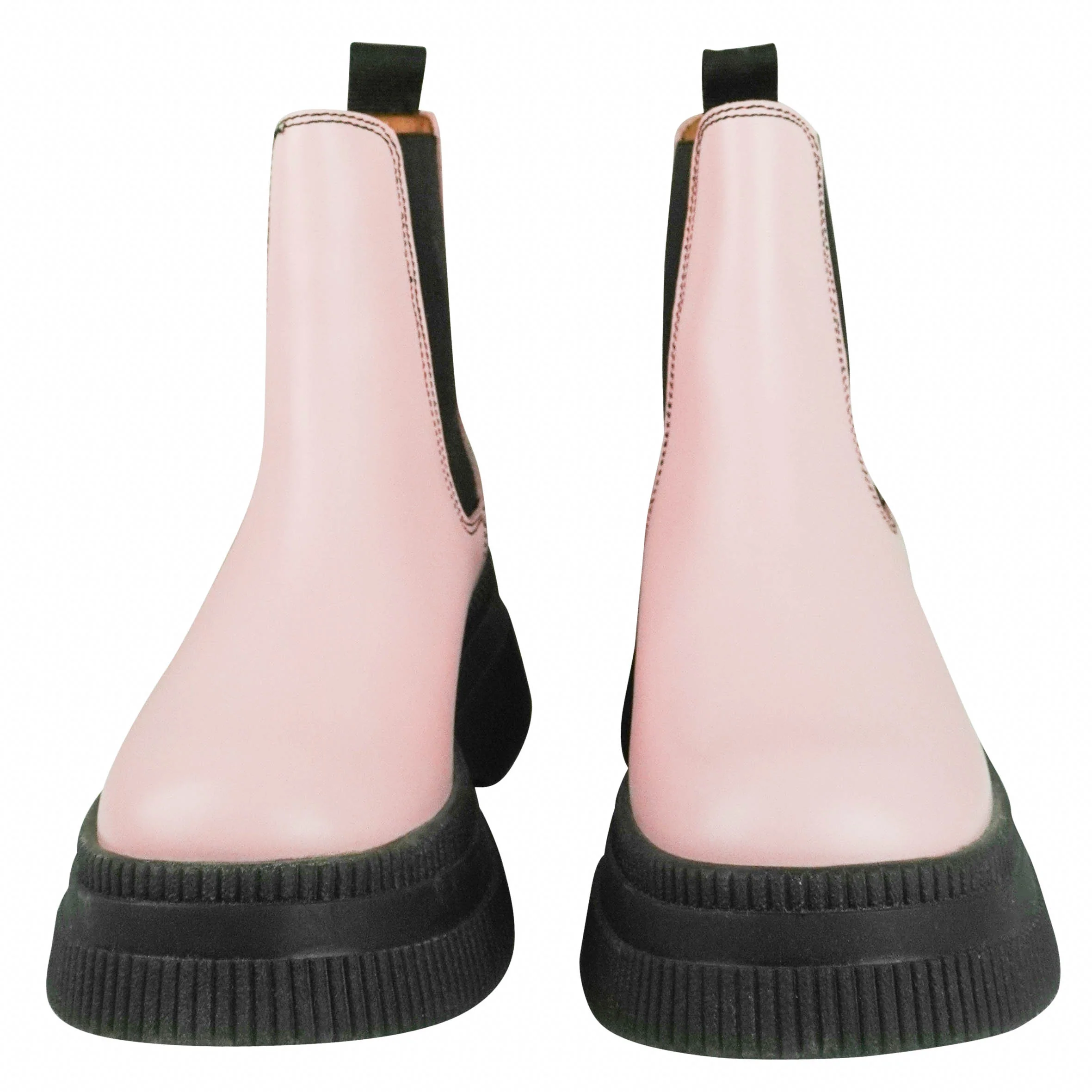Ganni Creeper Boots in Pale Lilac - Image 4