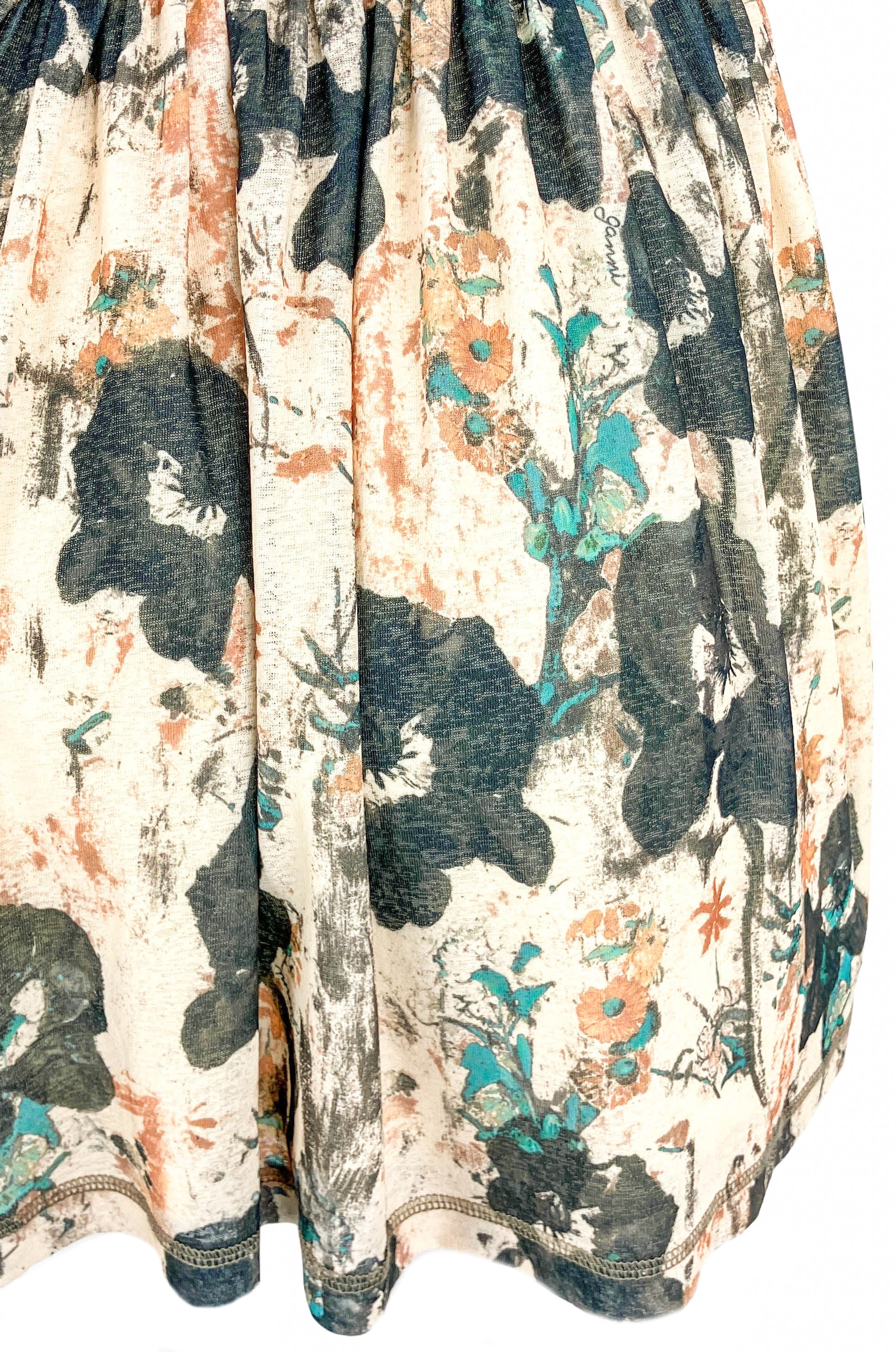 Ganni Floral Print Mini Dress in Afterglow - Image 4