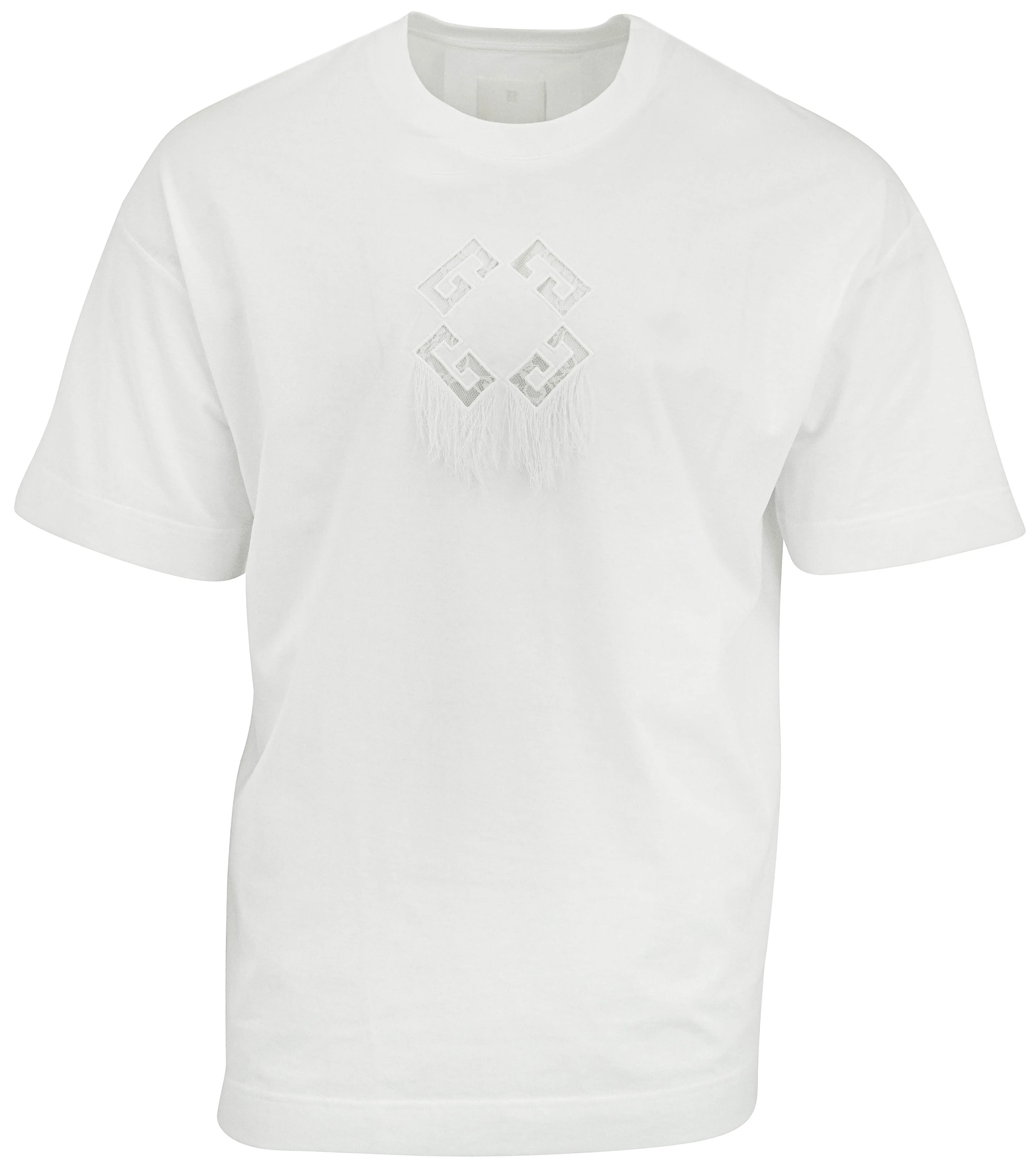 Givenchy Lace Cut-Out Monogram Shirt in White