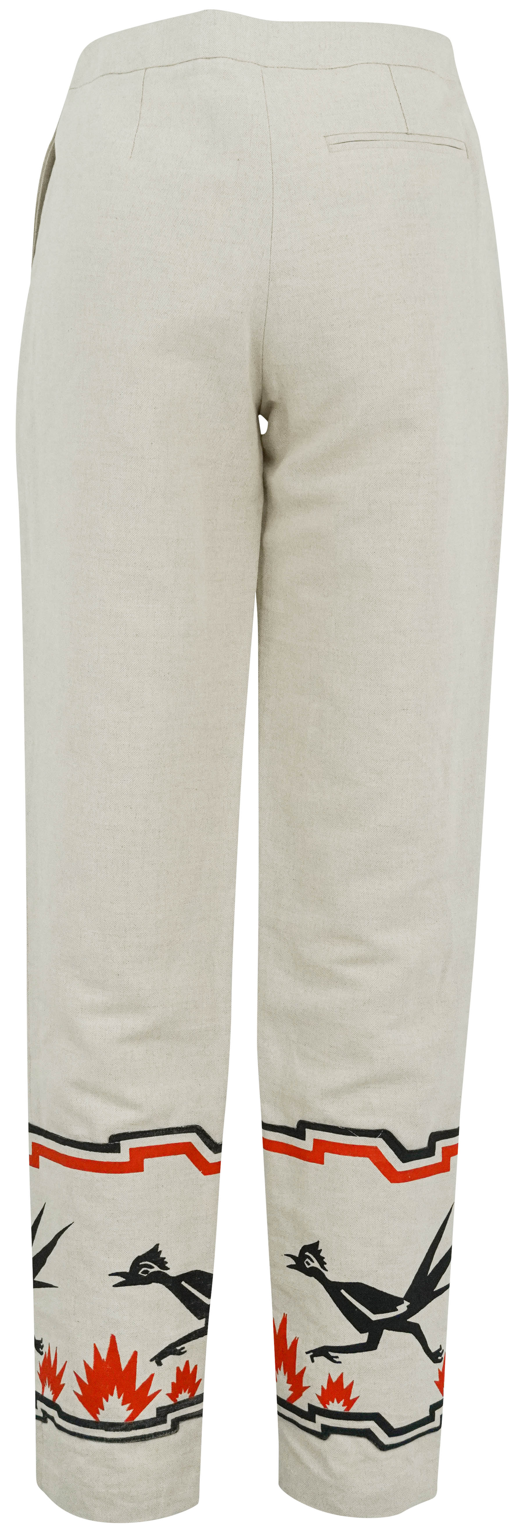 J.W.Anderson Linen Blend Trousers in Beige - Image 2