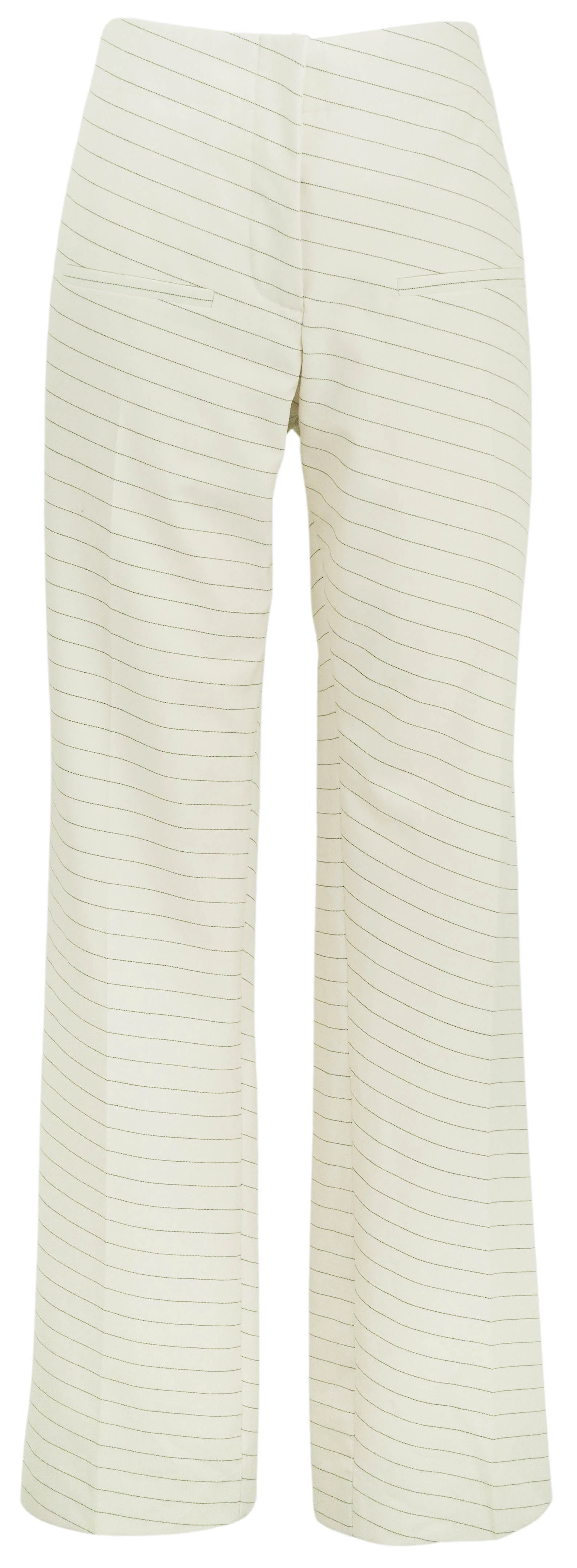 J.W. Anderson Tailored Straight Leg Trousers in Cream and Navy