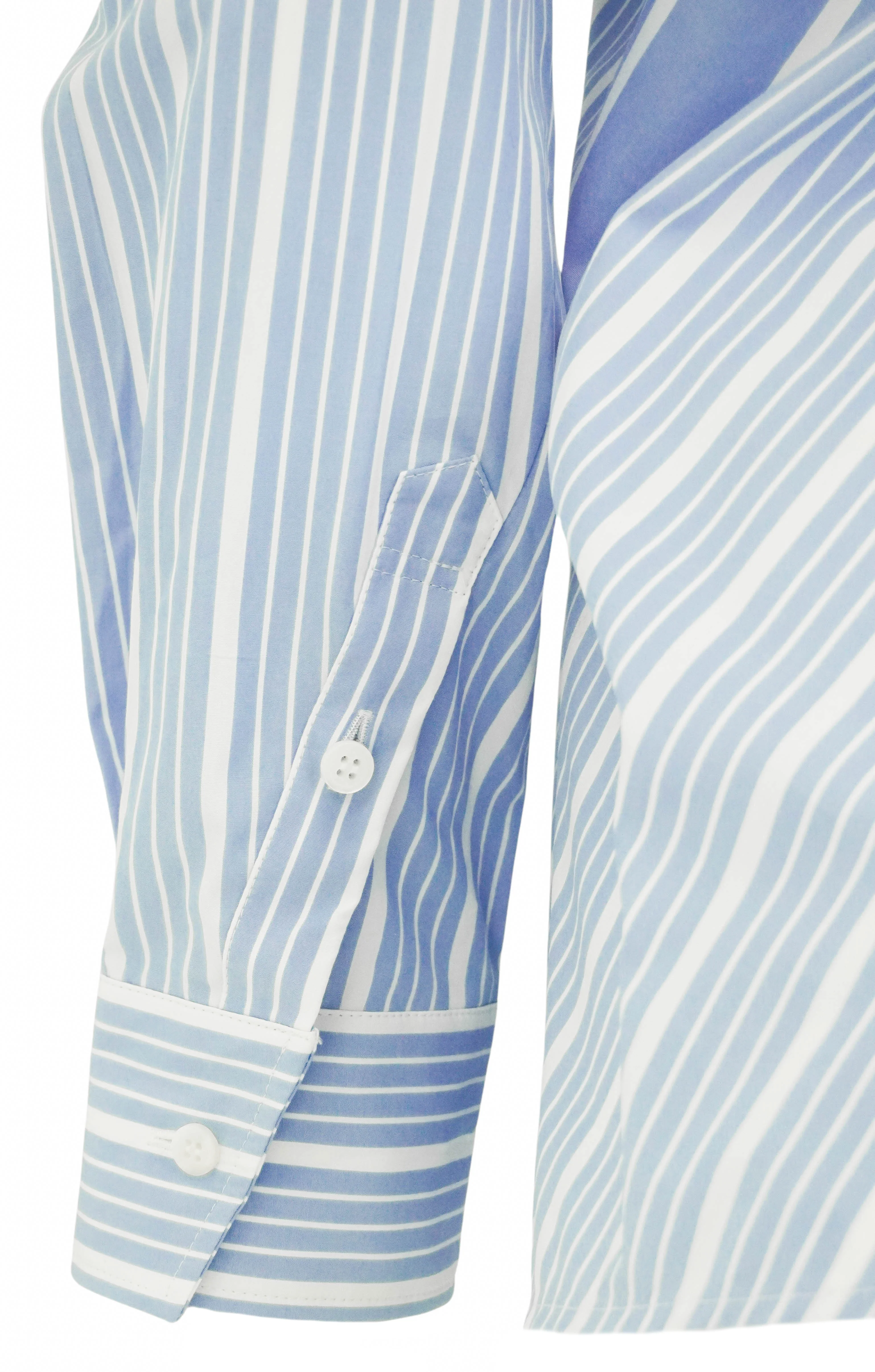 Jacquemus La Chemise Pablo Shirt in Blue and White Stripe - Image 4