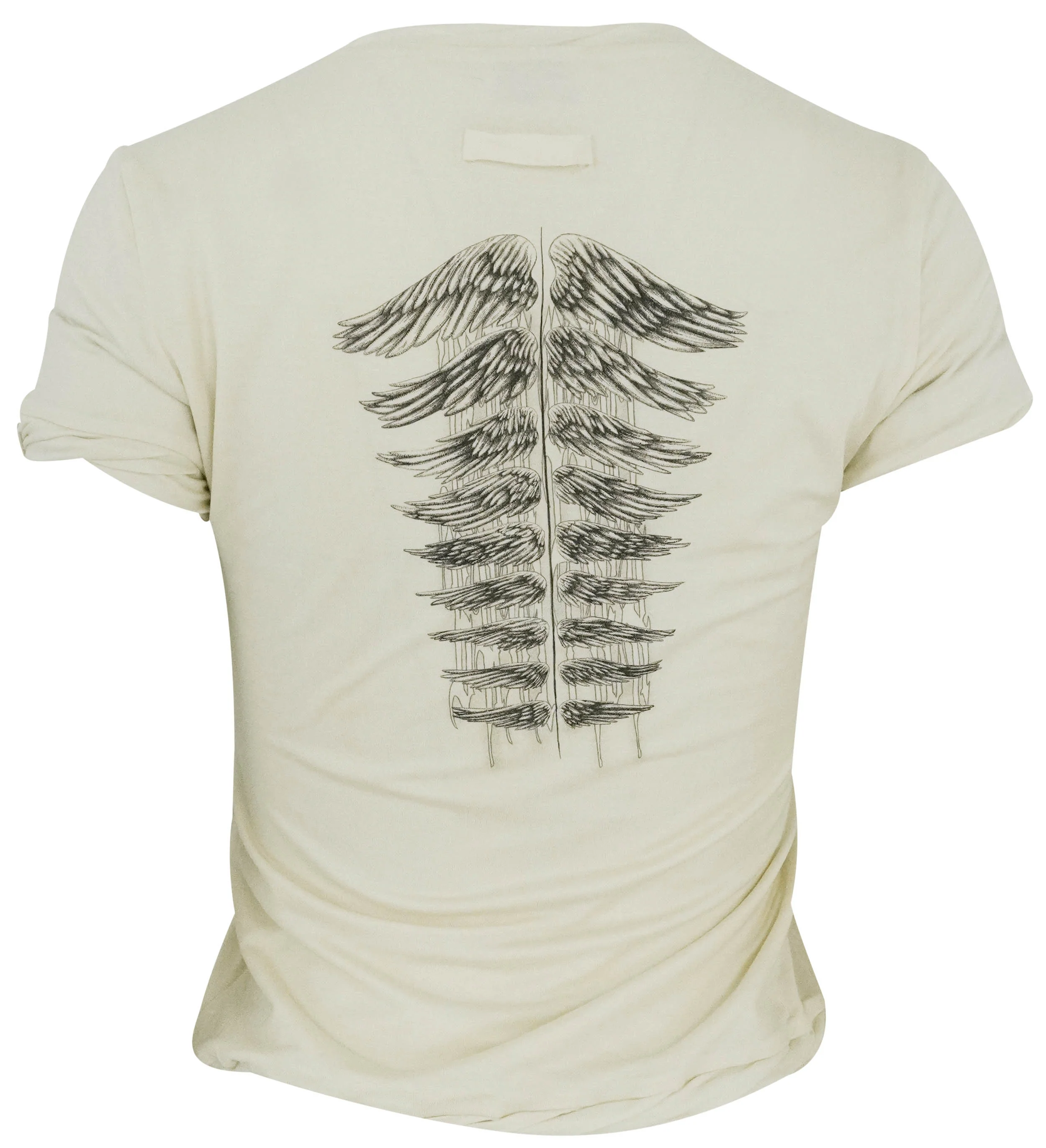 Jean Paul Gaultier Embroidered Tee in Black/Beige - Image 2