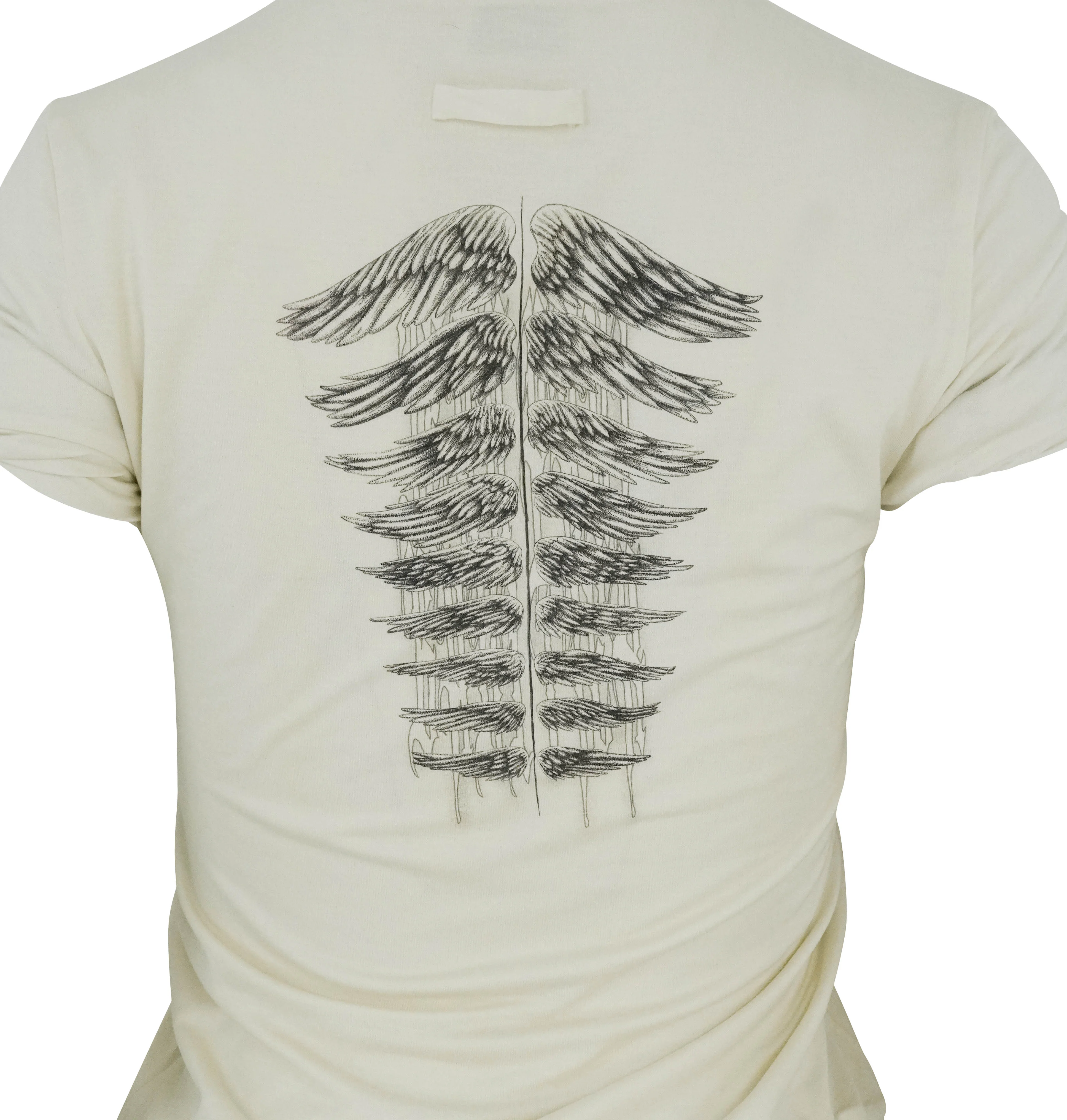 Jean Paul Gaultier Embroidered Tee in Black/Beige - Image 3