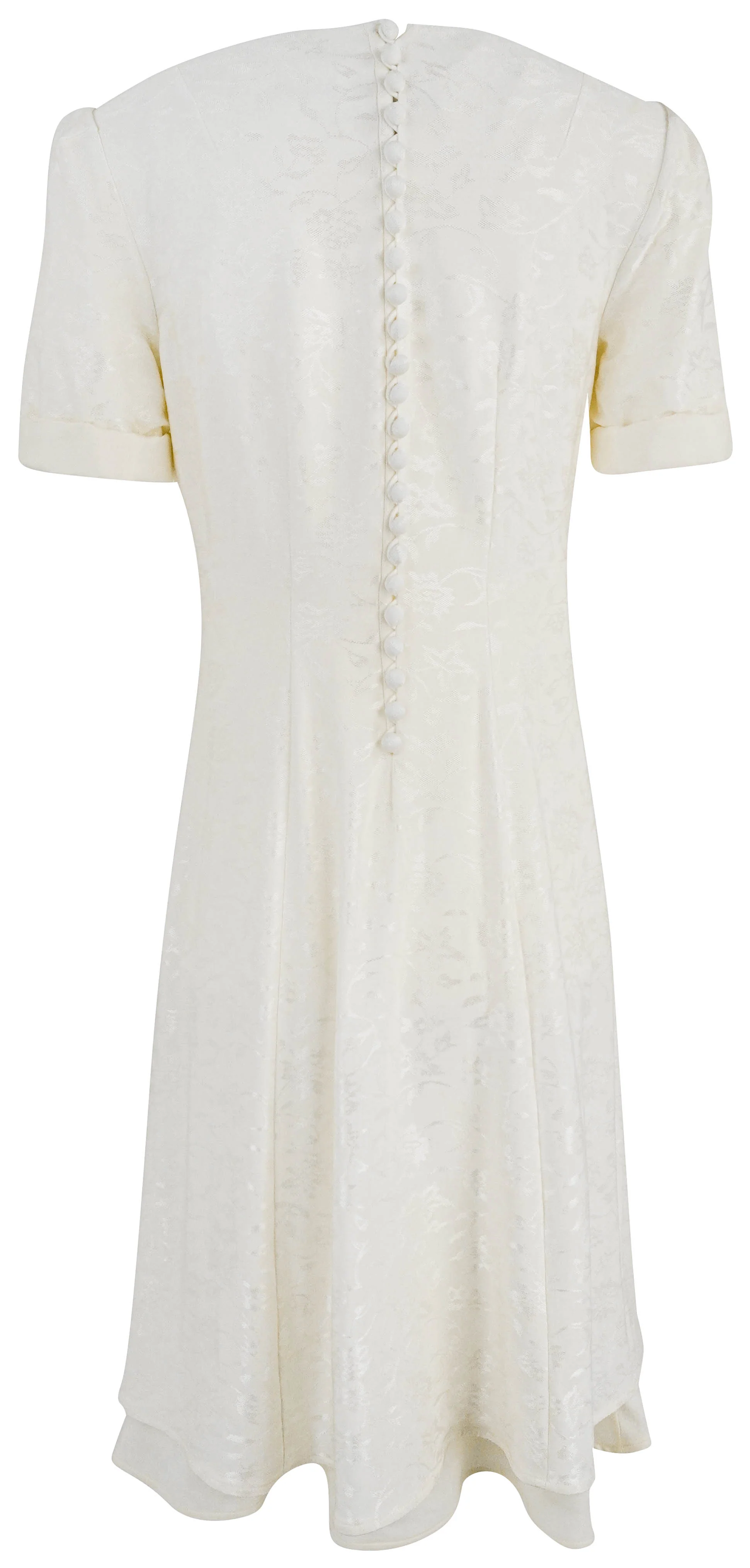 Jil Sander Floral Jacquard Midi Dress in Coconut - Image 2