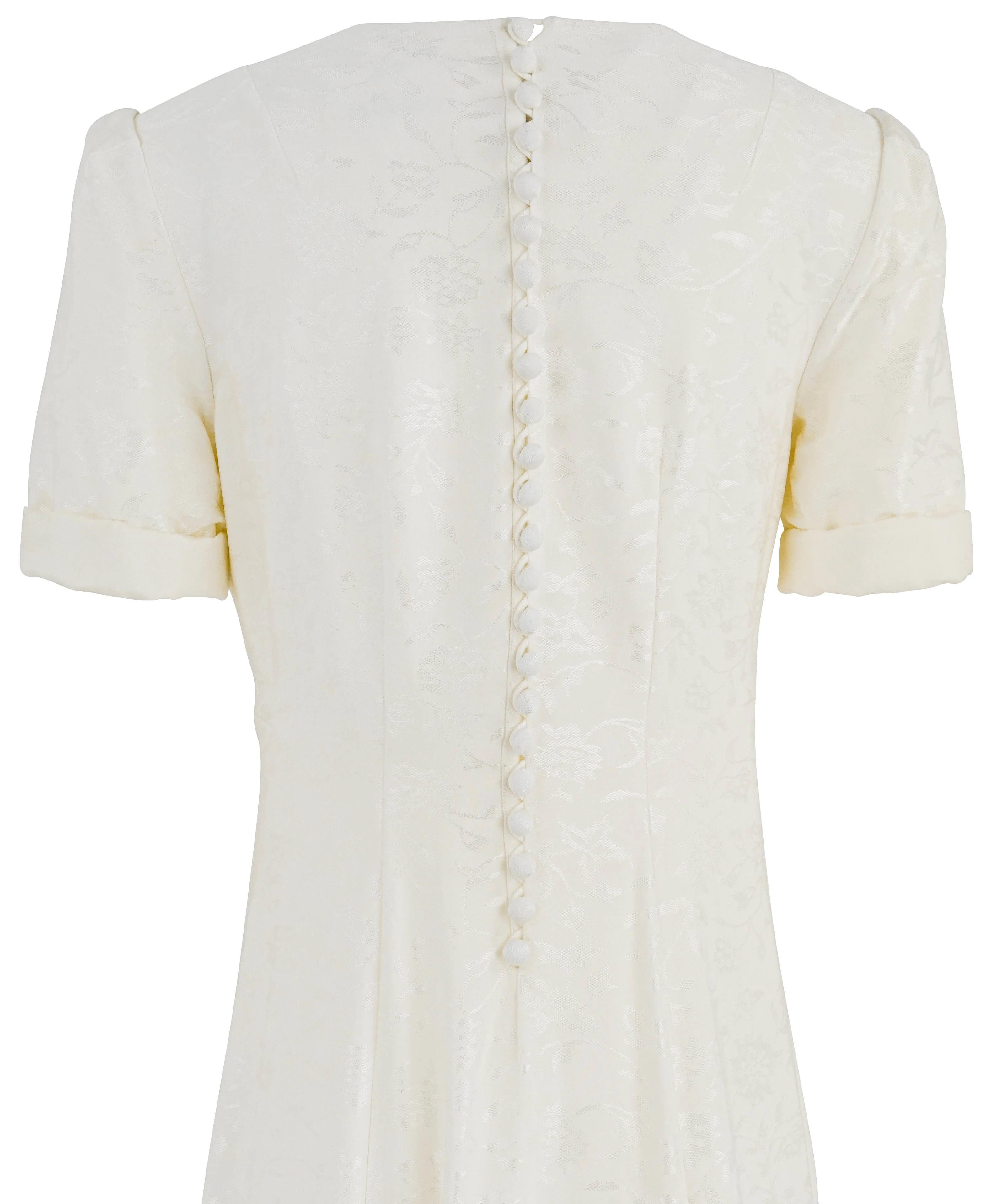 Jil Sander Floral Jacquard Midi Dress in Coconut - Image 3
