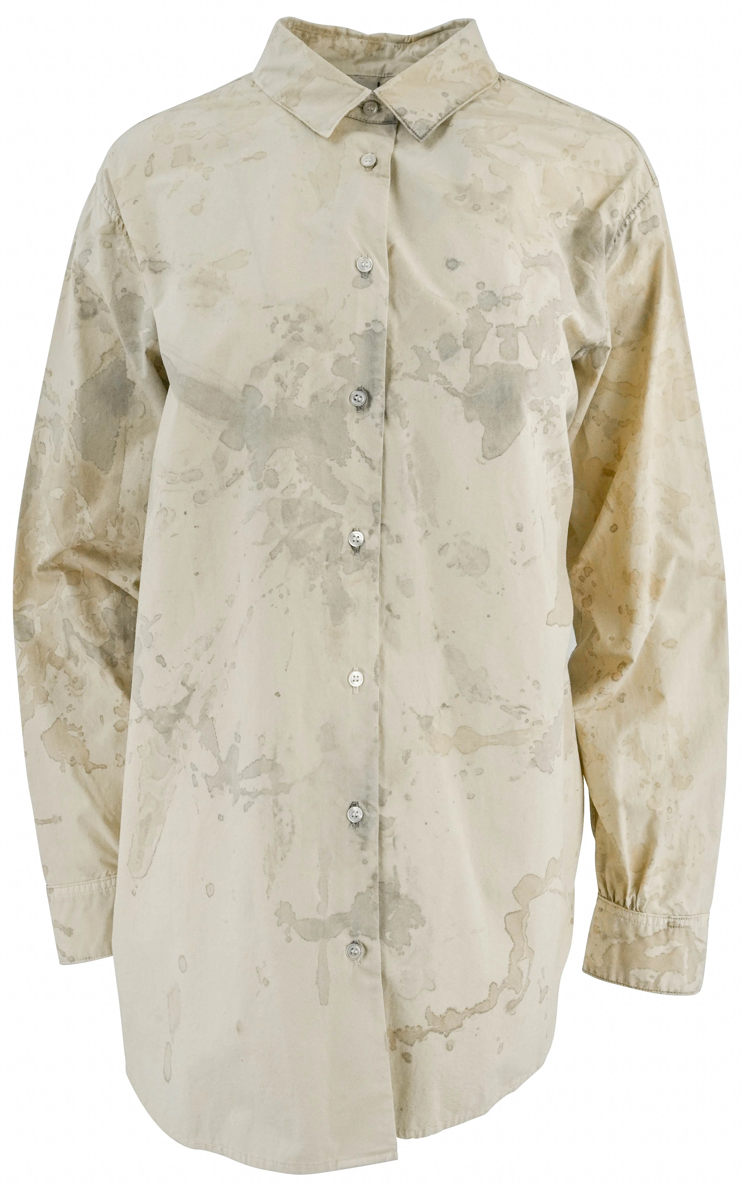 John Elliott Pia Button Down Shirt in Fossil