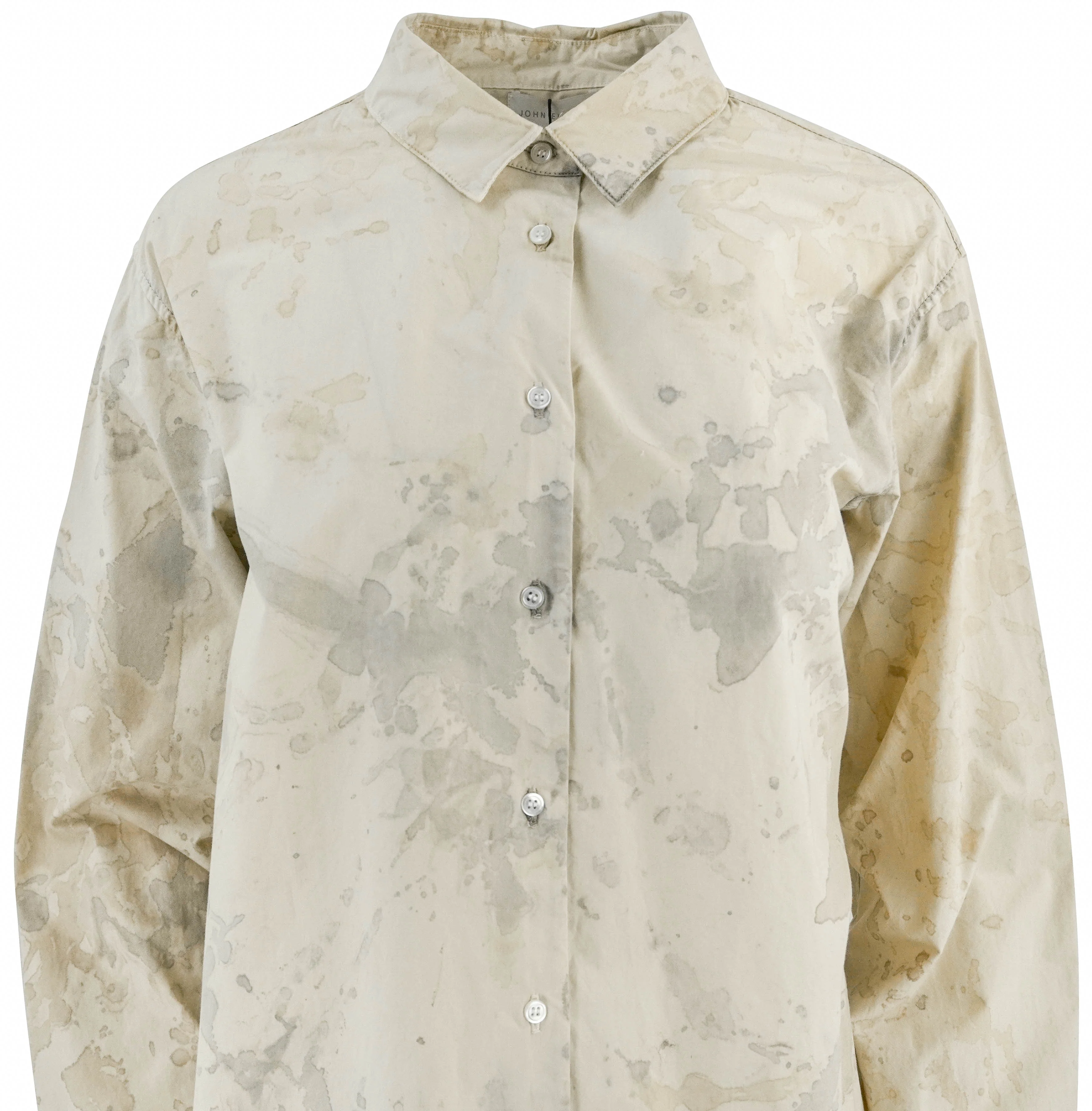 John Elliott Pia Button Down Shirt in Fossil - Image 3