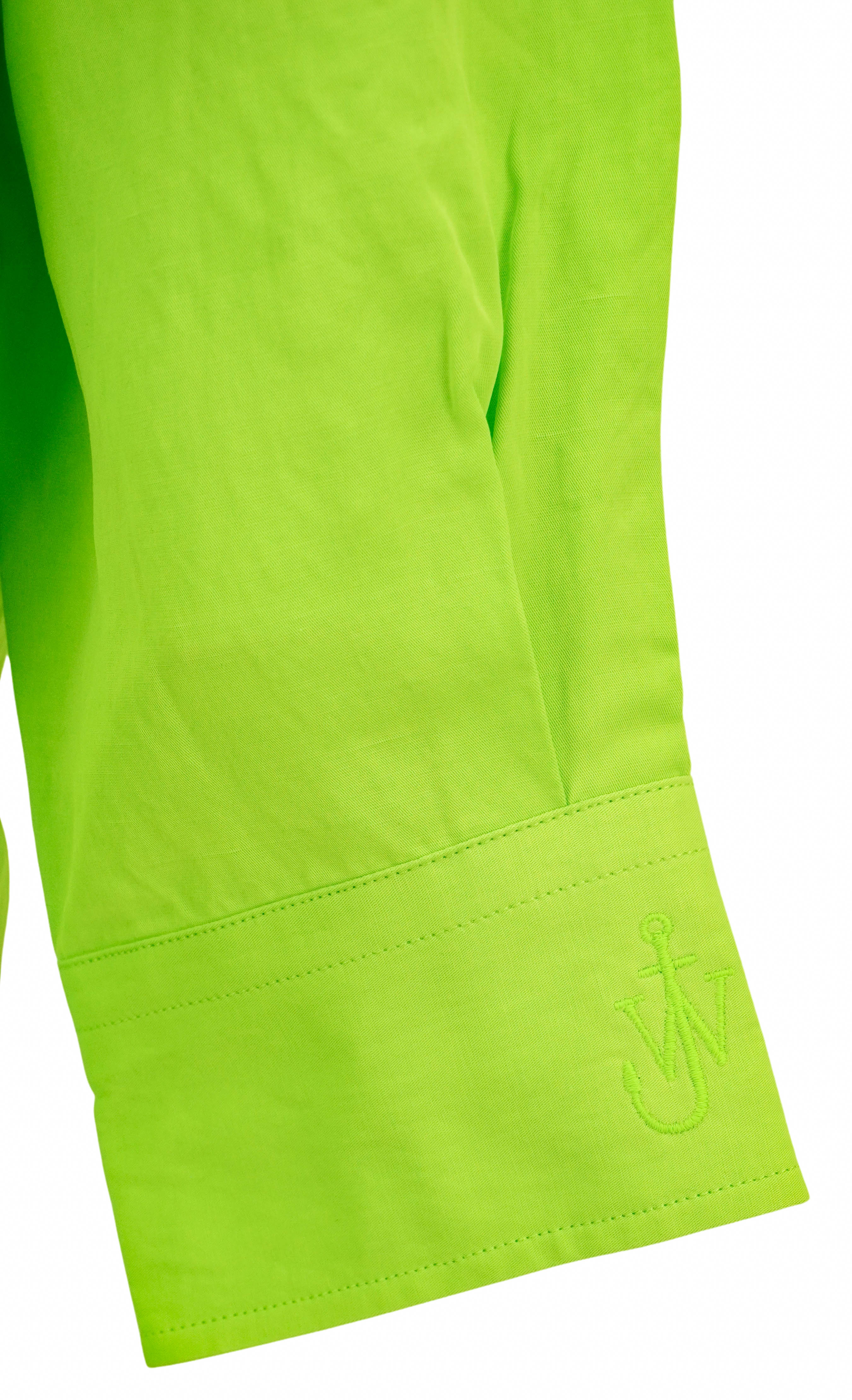 JW Anderson Cape Shoulder Shirtdress in Lime - Image 4
