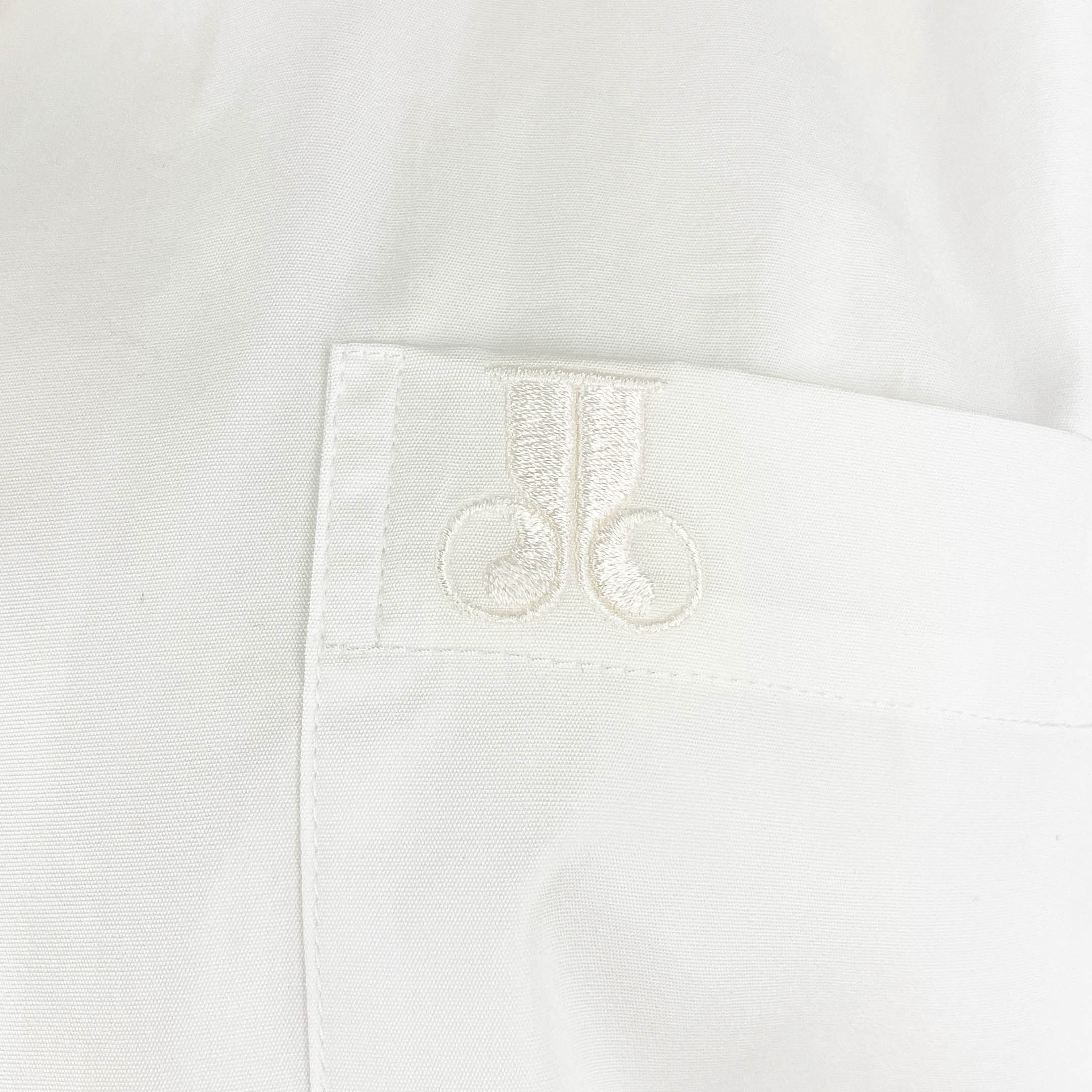 La DoubleJ. Cropped Button Shirt in White - Image 3