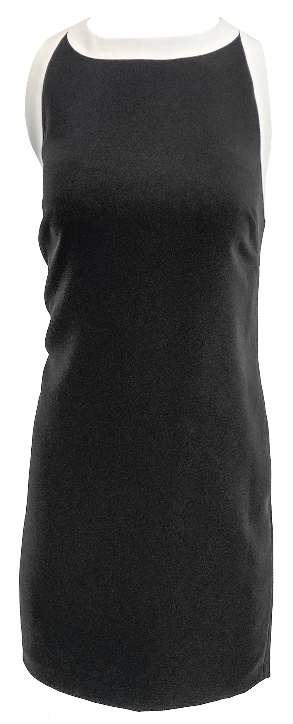 Lauren by Ralph Lauren Contrasting Trim Dress in Black and White