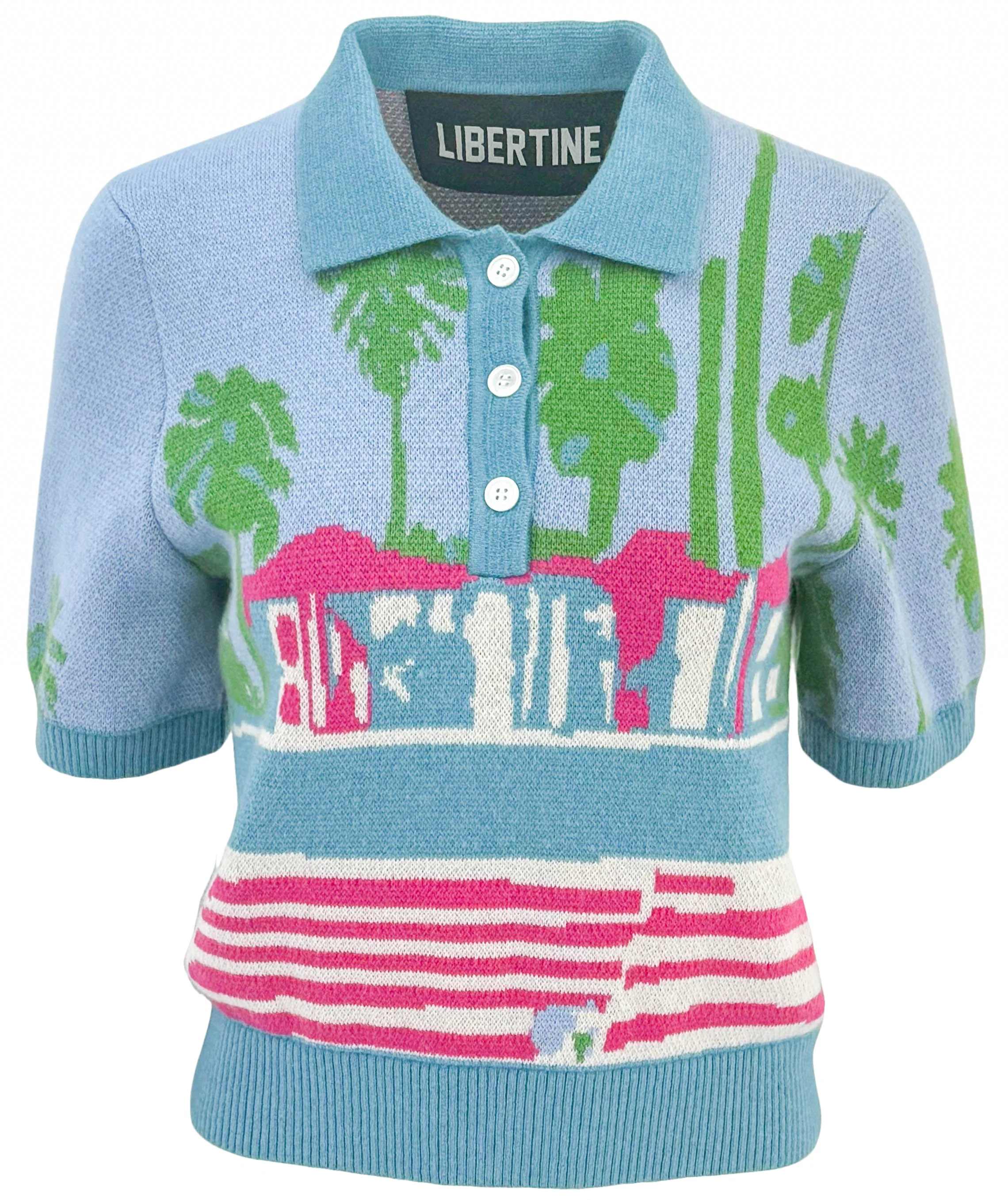 Libertine Poolside Polo Sweater in Multi