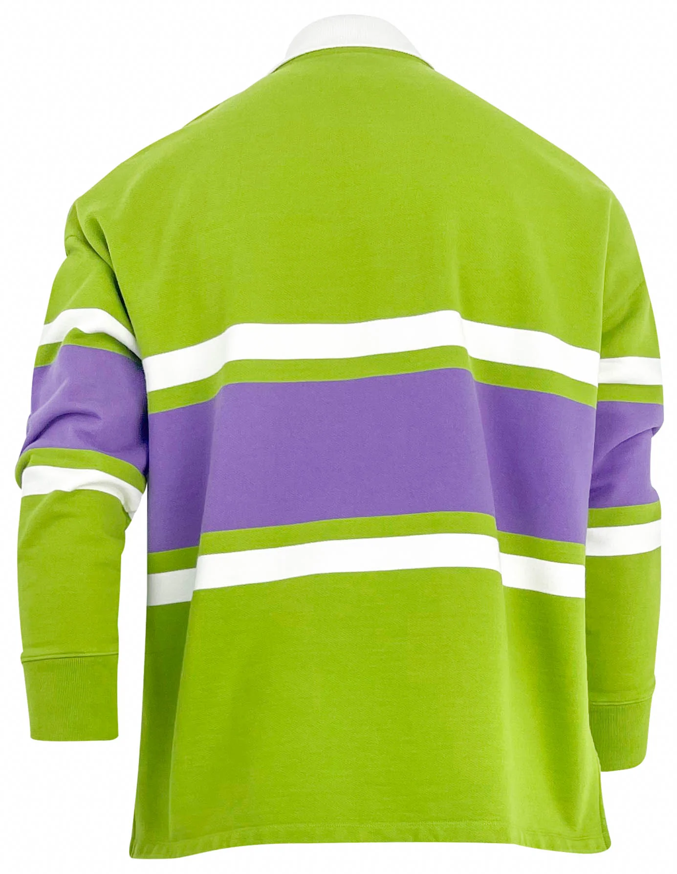 Loewe Long Sleeve Polo in Green and Purple - Image 2