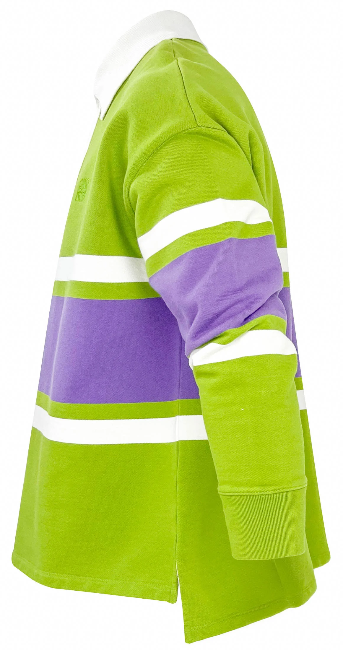 Loewe Long Sleeve Polo in Green and Purple - Image 3