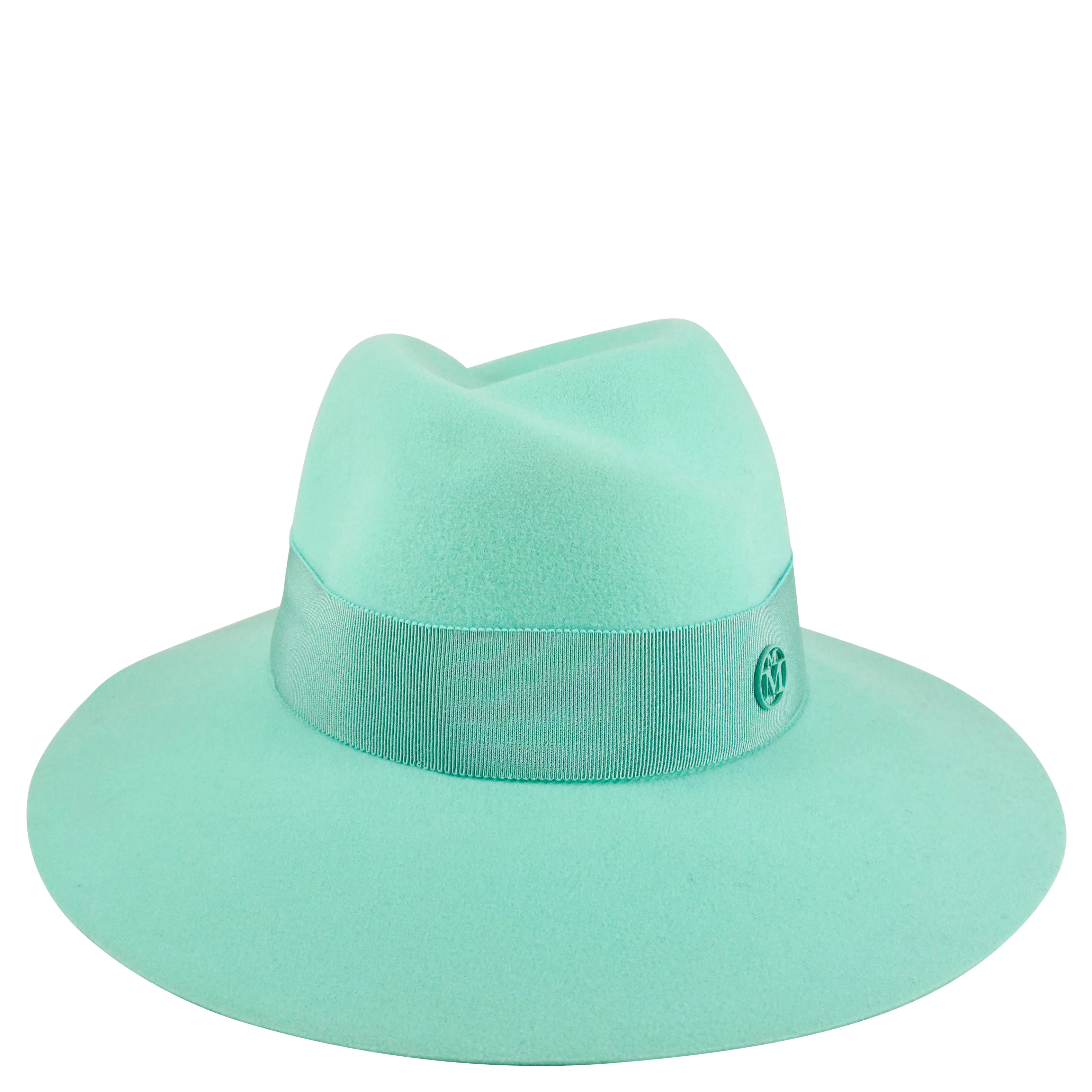 Maison Michel Henrietta Wool Felt Fedora Hat in Teal