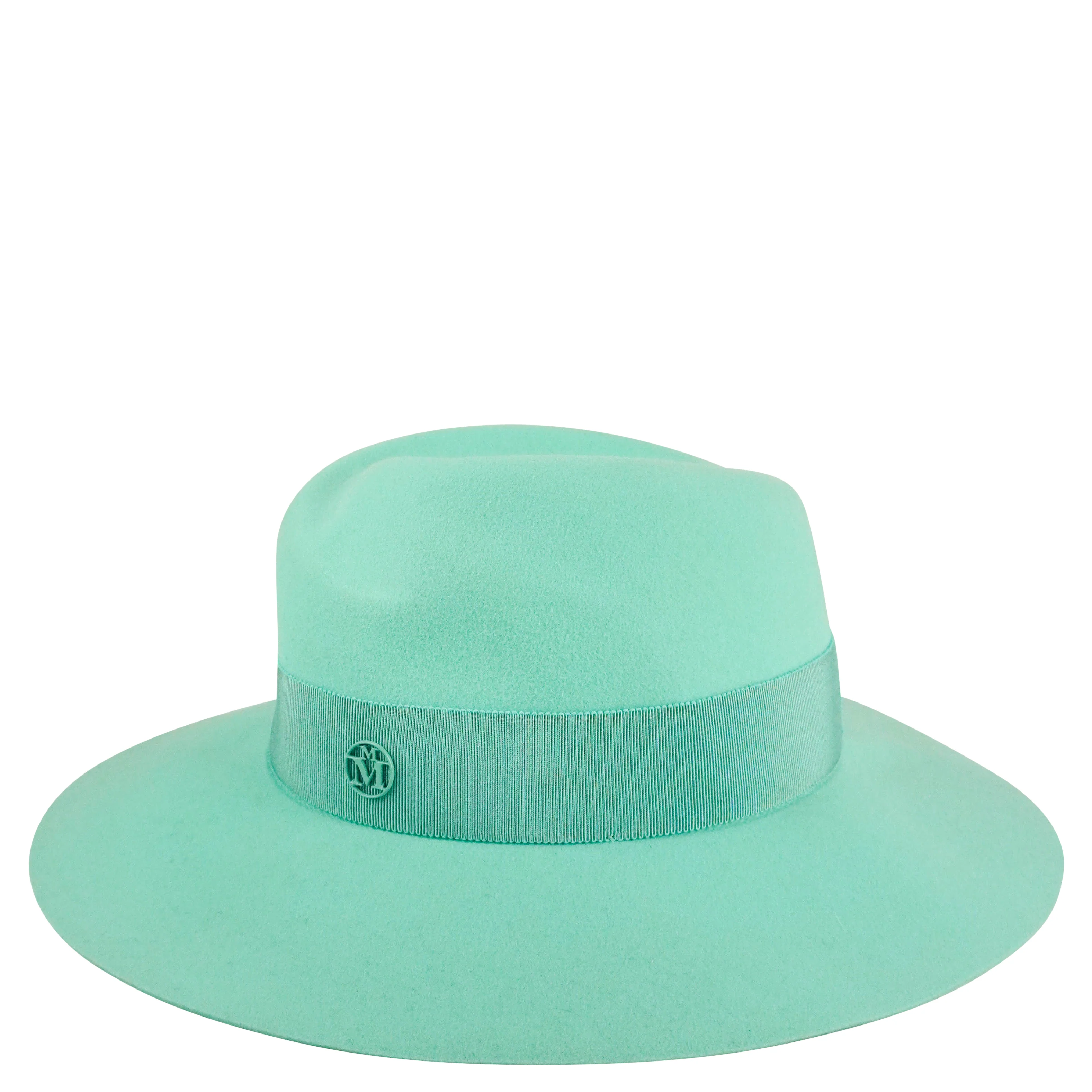 Maison Michel Henrietta Wool Felt Fedora Hat in Teal - Image 2