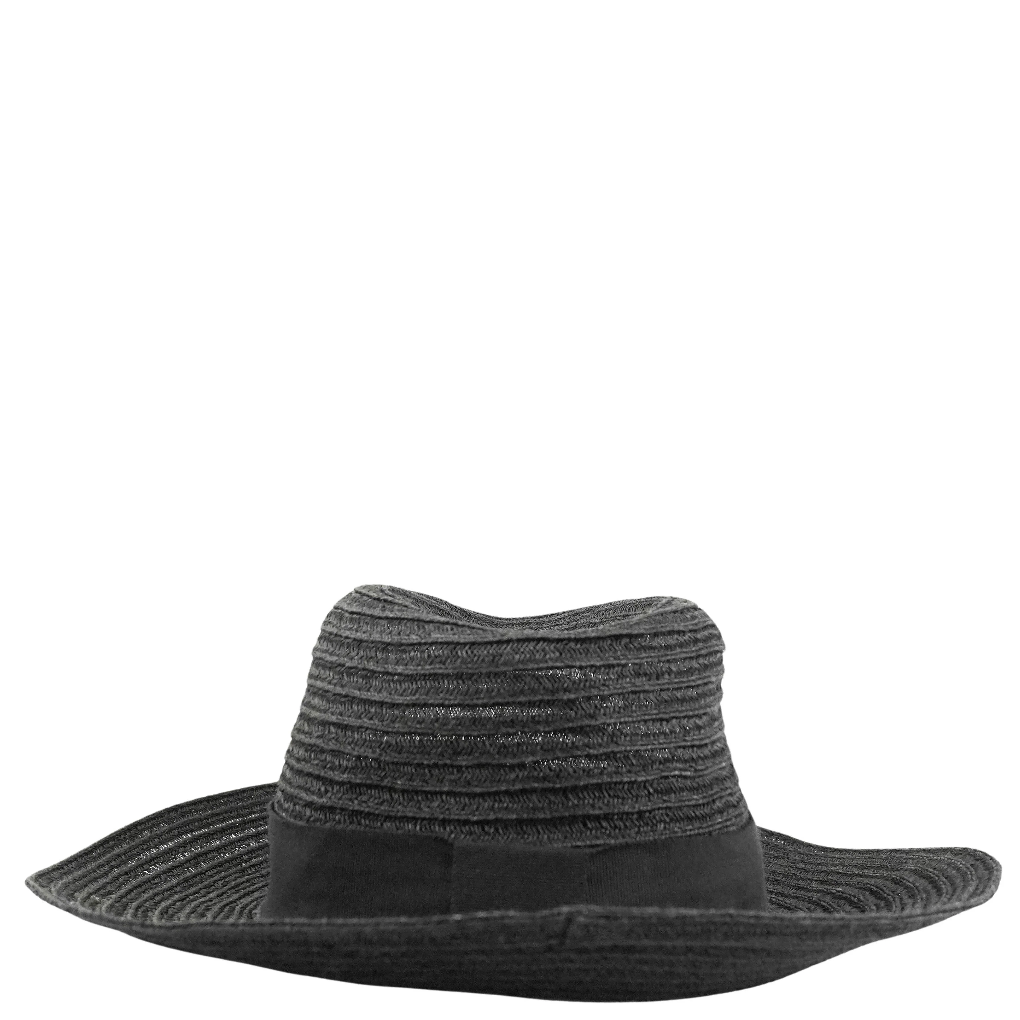 Maison Michel Virginie Straw Fedora Hat in Black - Image 5