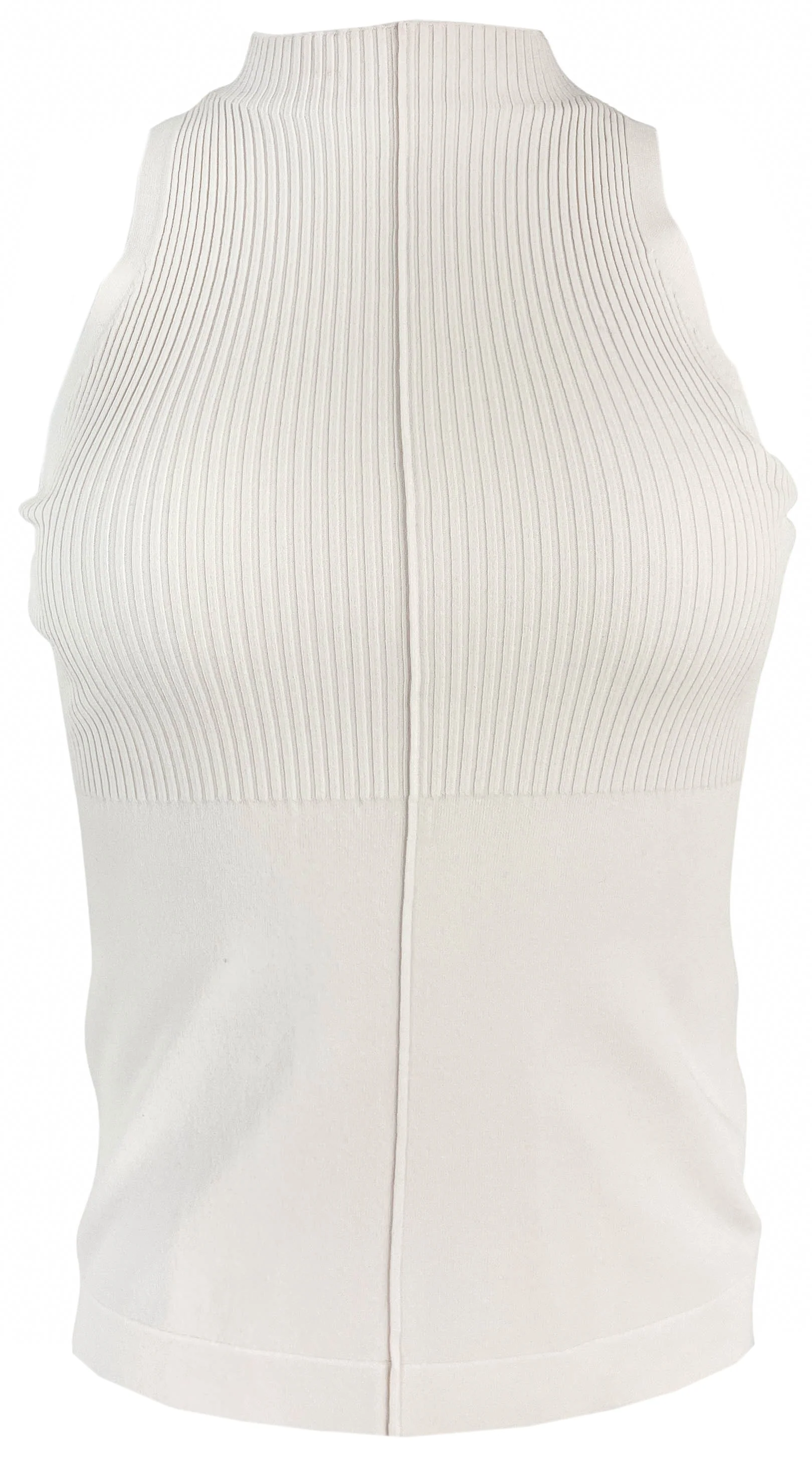Maria McManus Mock Neck Tank Top in Off White